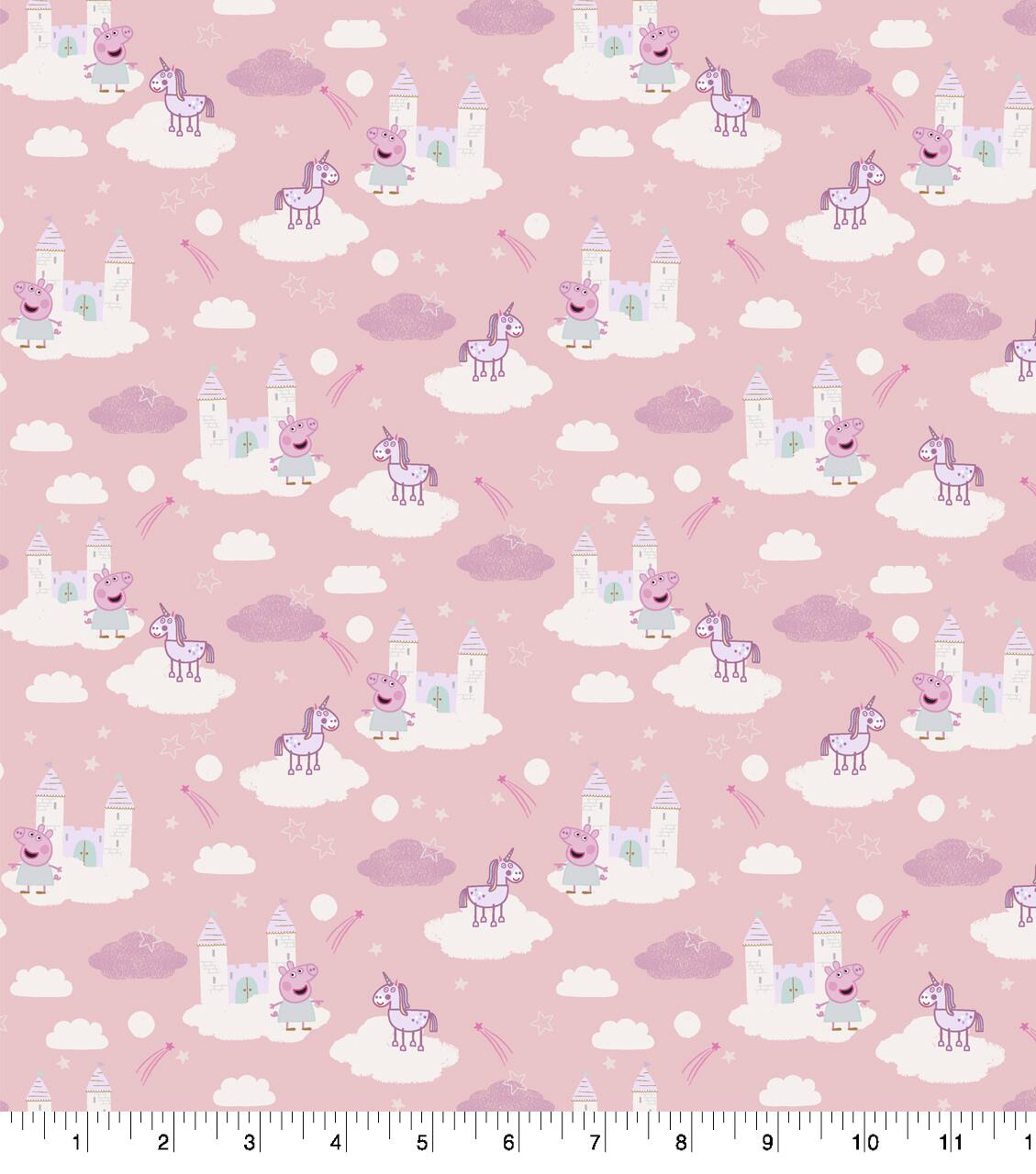 Eone Peppa Pig Dreamland Castles Cotton Fabric