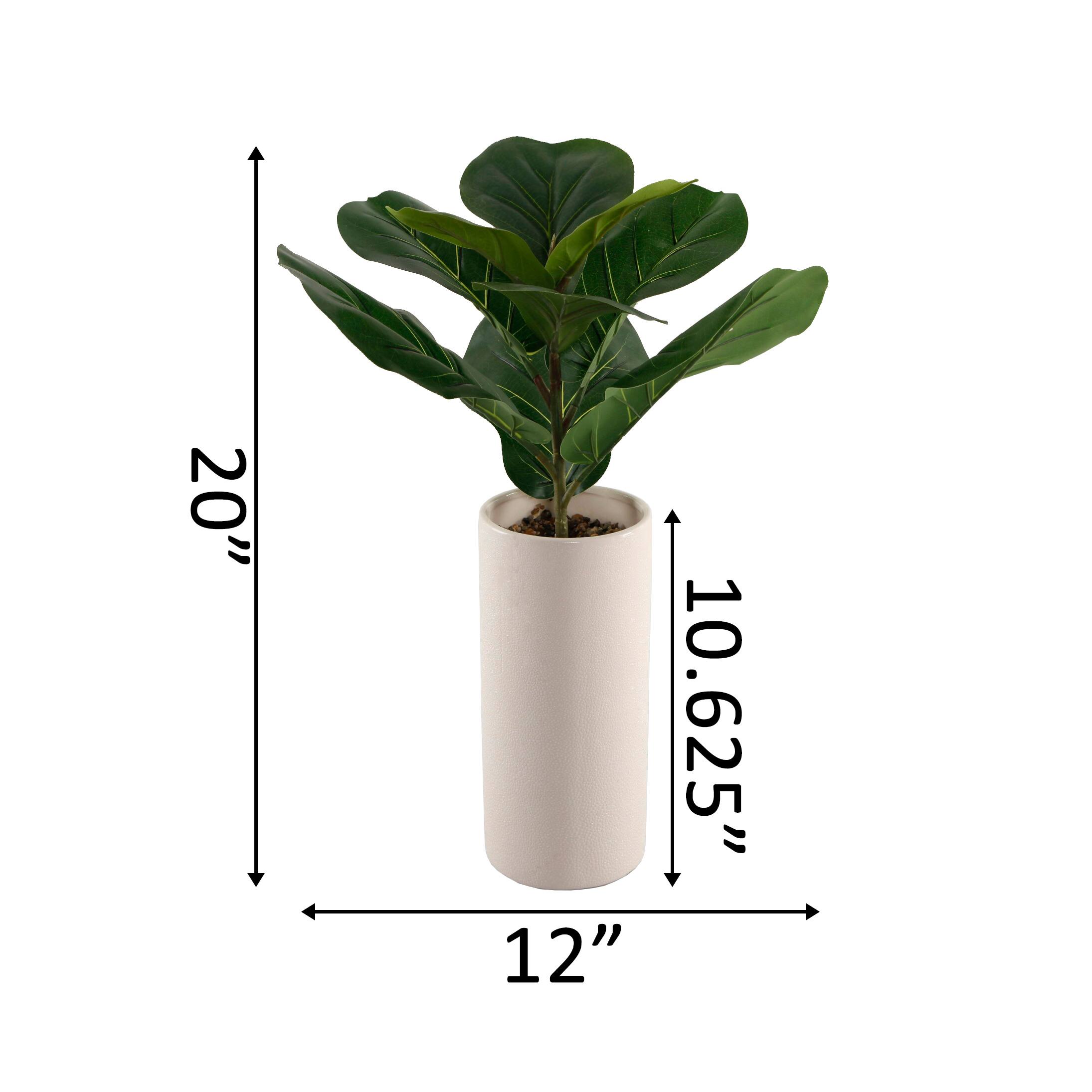 Flora Bunda® 20" Fiddle In 10.5" Textured Ceramic Vase