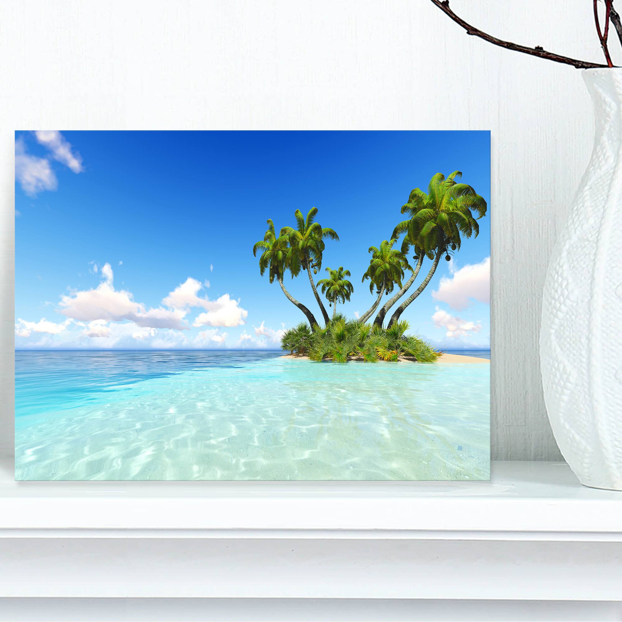 Designart - Corals Island under Blue Sky