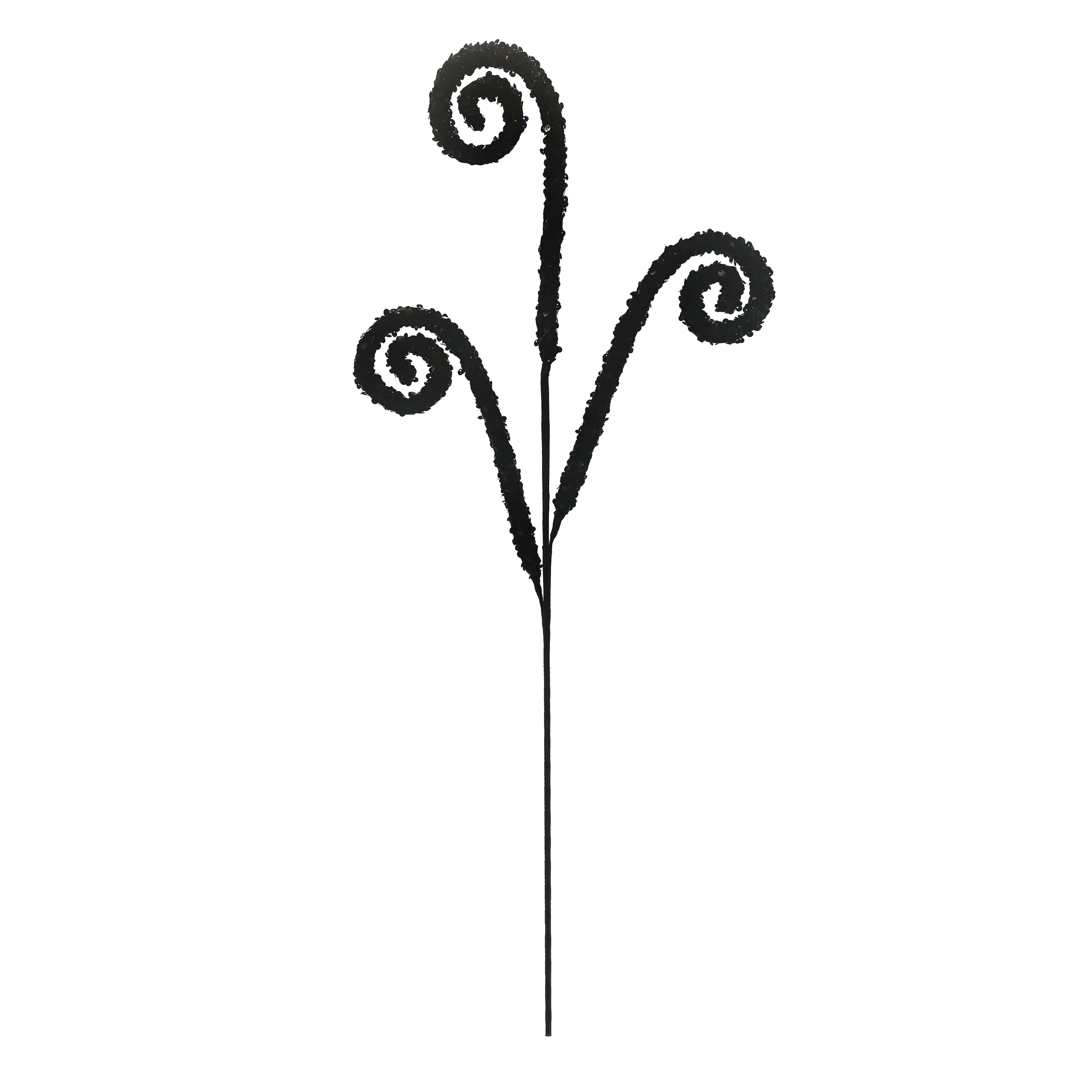 29" Black Sequin Swirls Stem by Ashland®