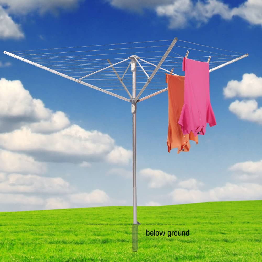 Household Essentials Umbrella Clothesline Dual Height Outdoor Dryer