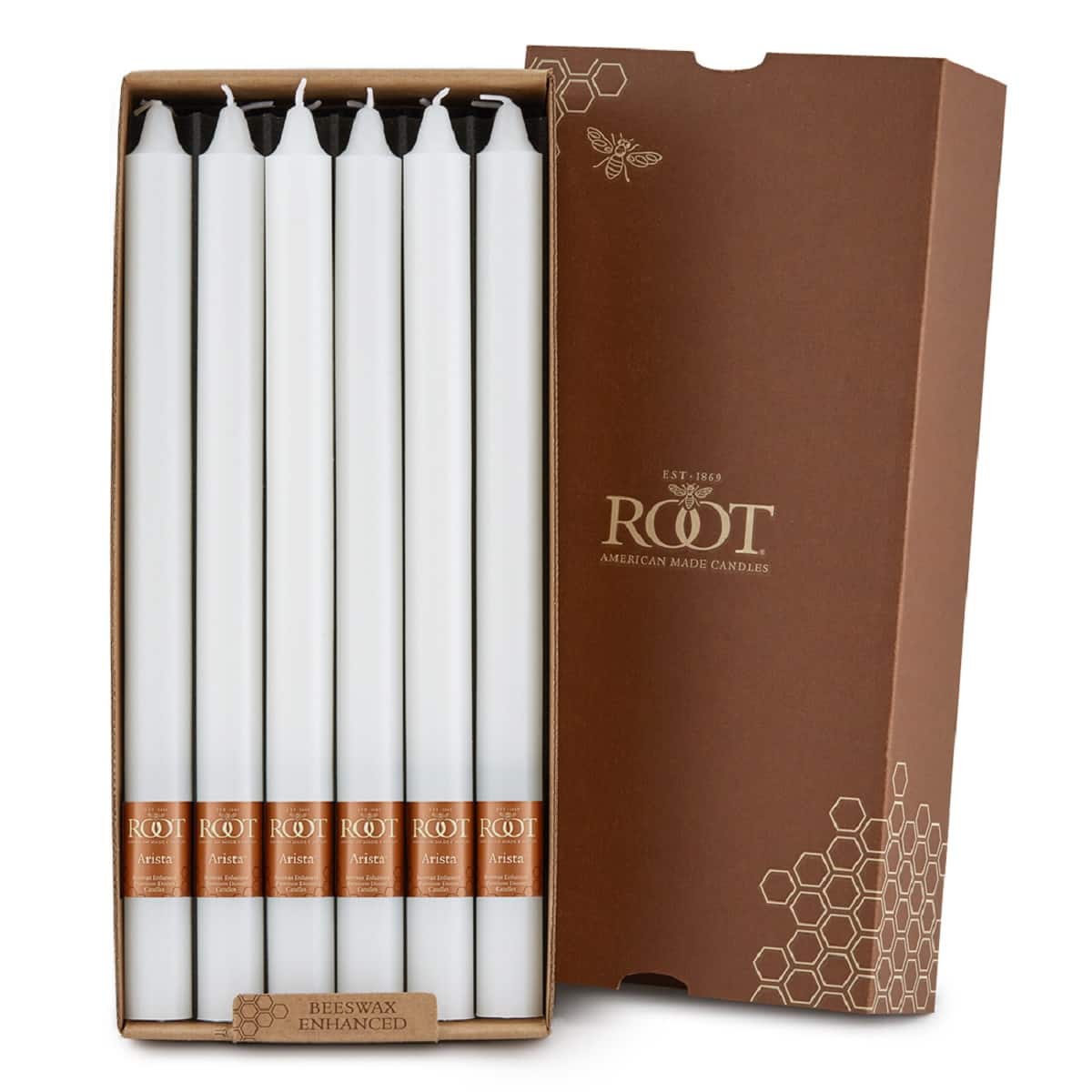 Root Candles Arista™ 12" Smooth Taper Candles