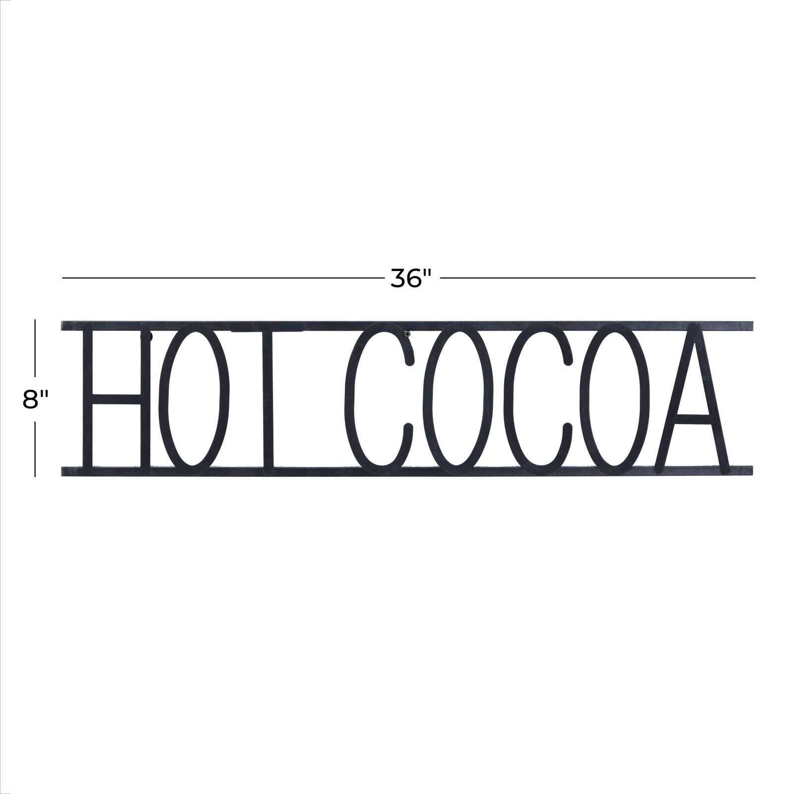 Black Iron Modern Hot Cocoa Wall Décor