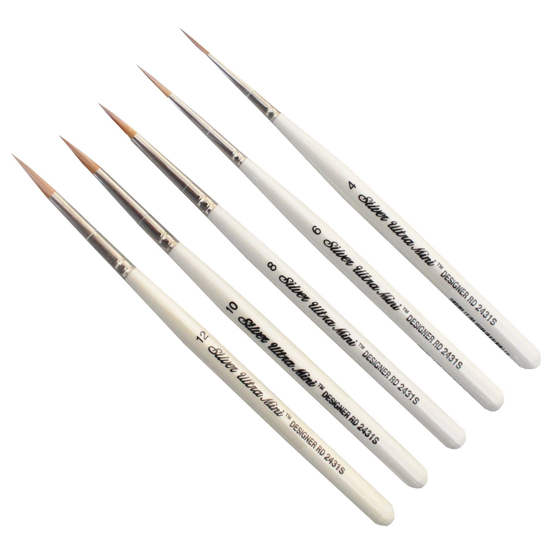 Silver Brush Limited Ultra Mini® Designer Rounds Brushes, Set of 7