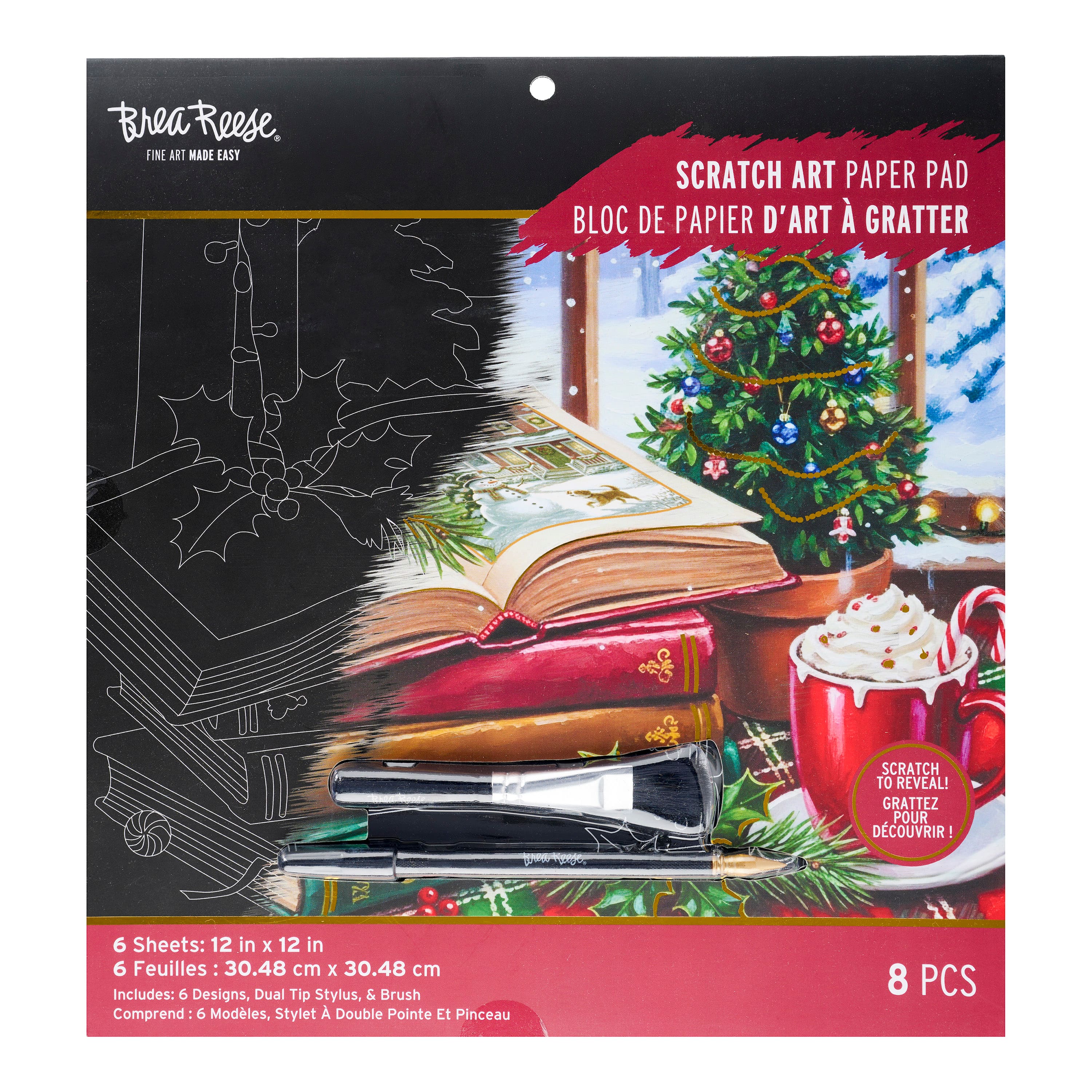 Brea Reese® 12" x 12" Cocoa & Décor Scratch Art Paper Pad