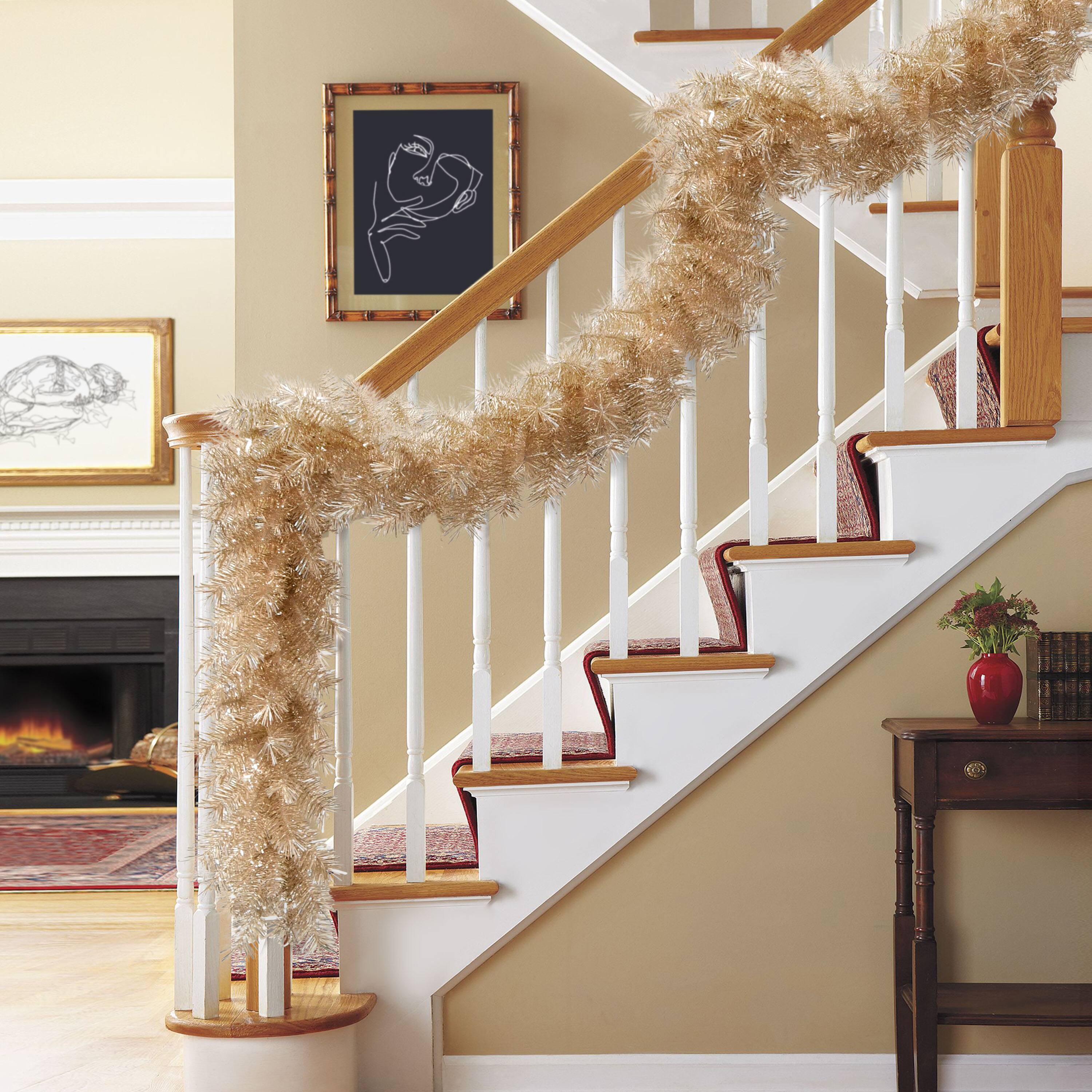 9ft. Artificial Rose Gold Round Valley Pine Garland