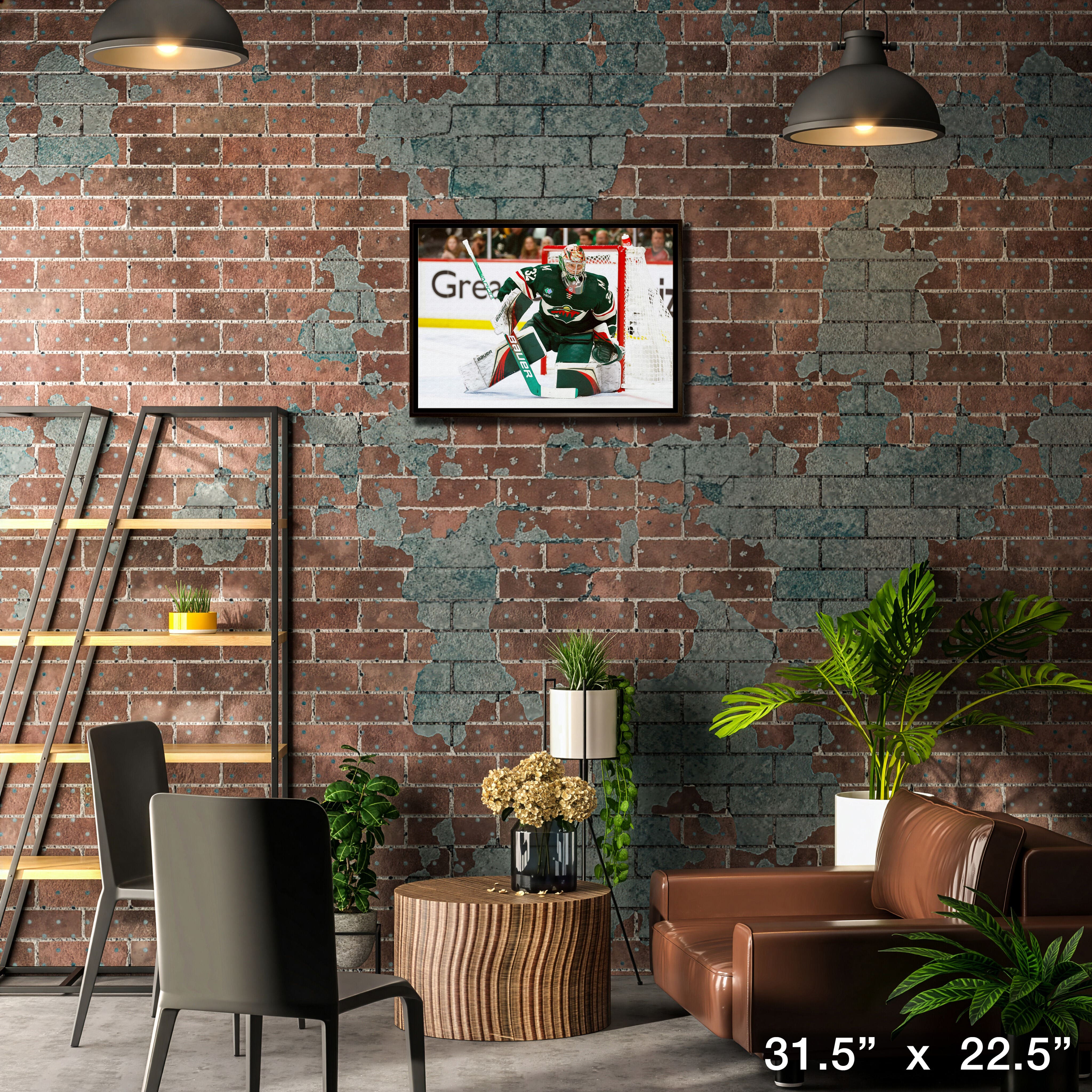 Filip Gustavsson 20" x 29" Framed Canvas Wild Protecting the Net-H 31.5" x 22.5"