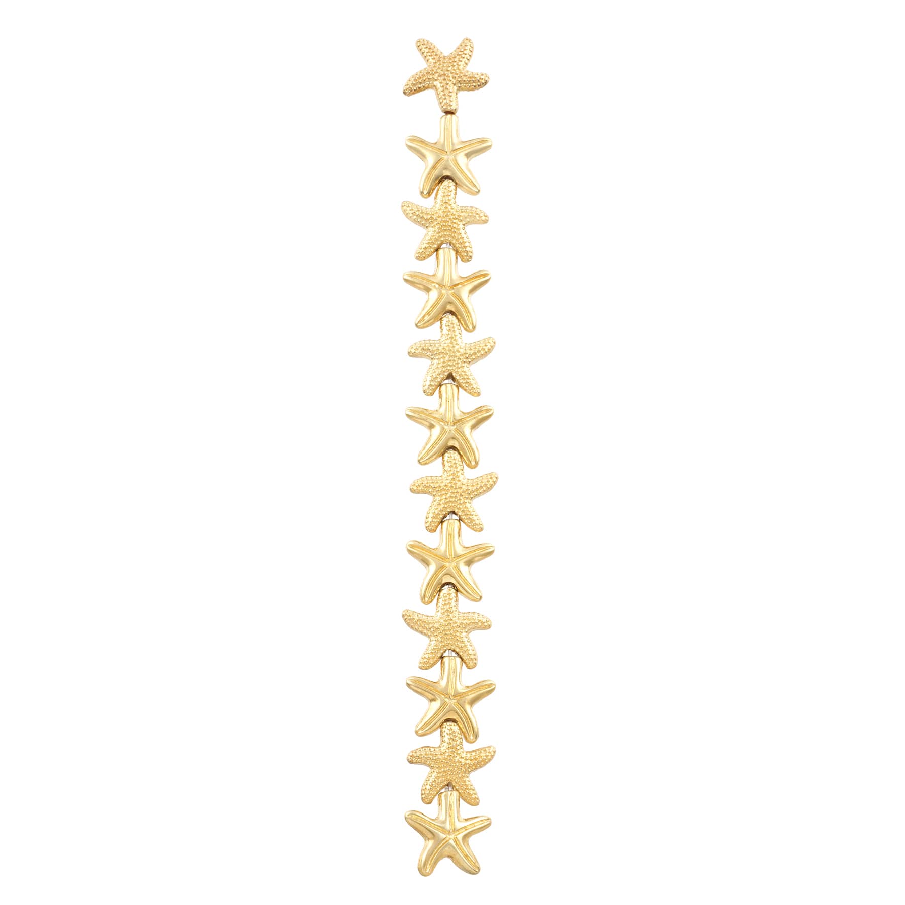Gold Metal Starfish Beads, 14mm by Bead Landing™