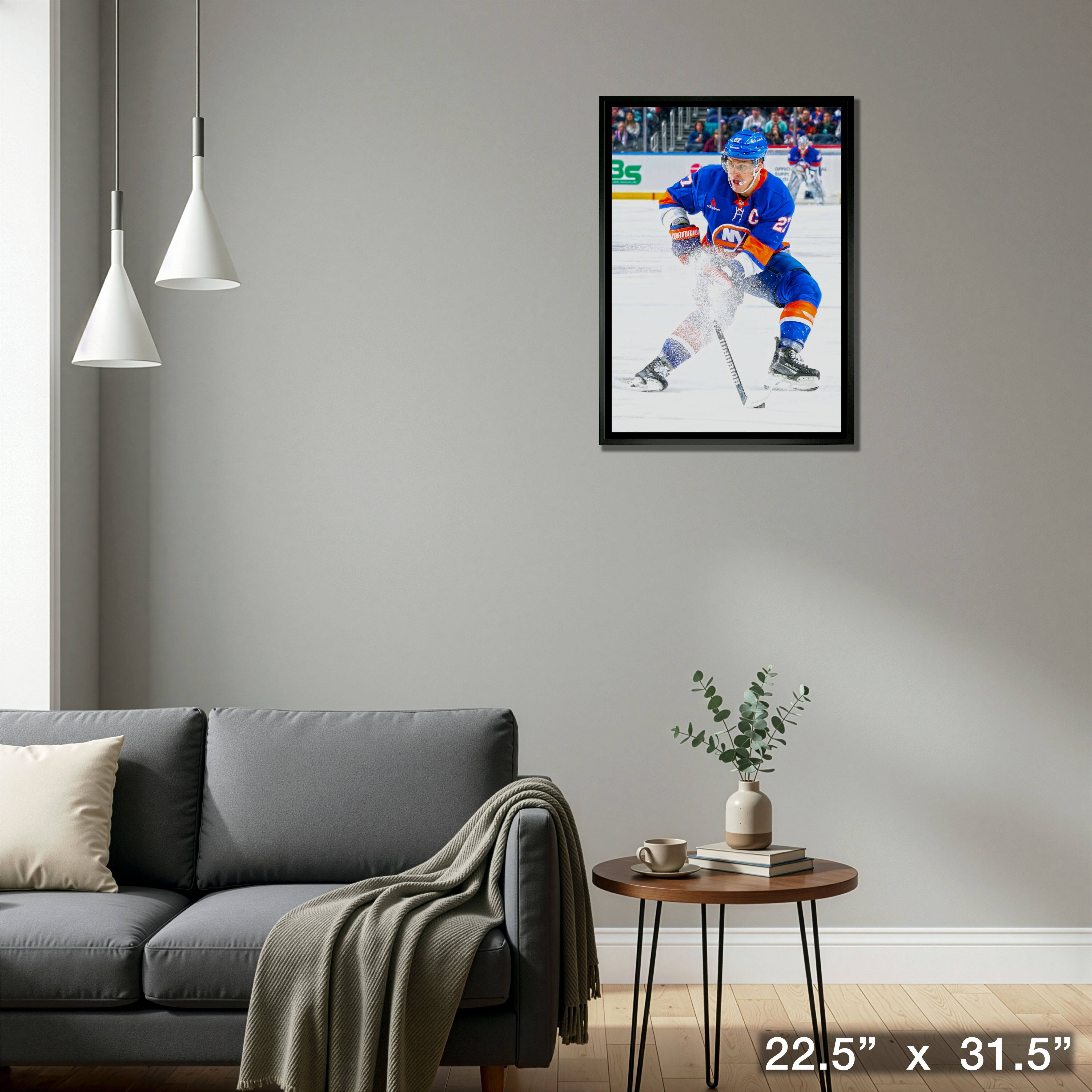 Anders Lee 20" x 29" Framed Canvas New York Islanders 22.5" x 31.5"