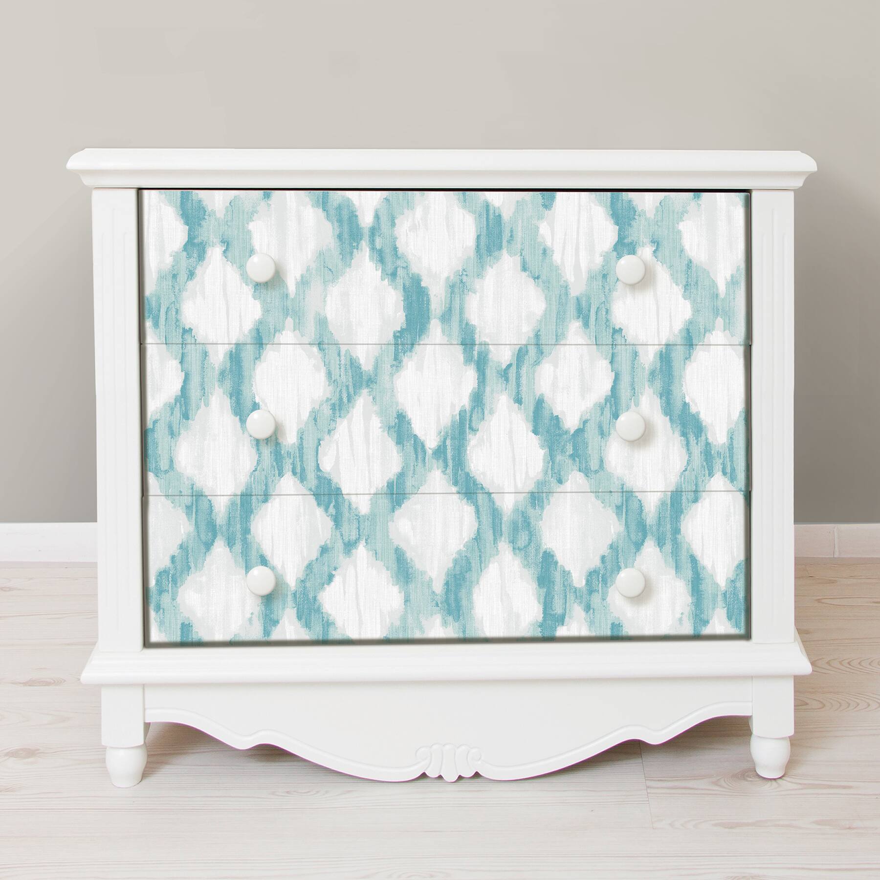 NuWallpaper Teal Floating Trellis Peel & Stick Wallpaper