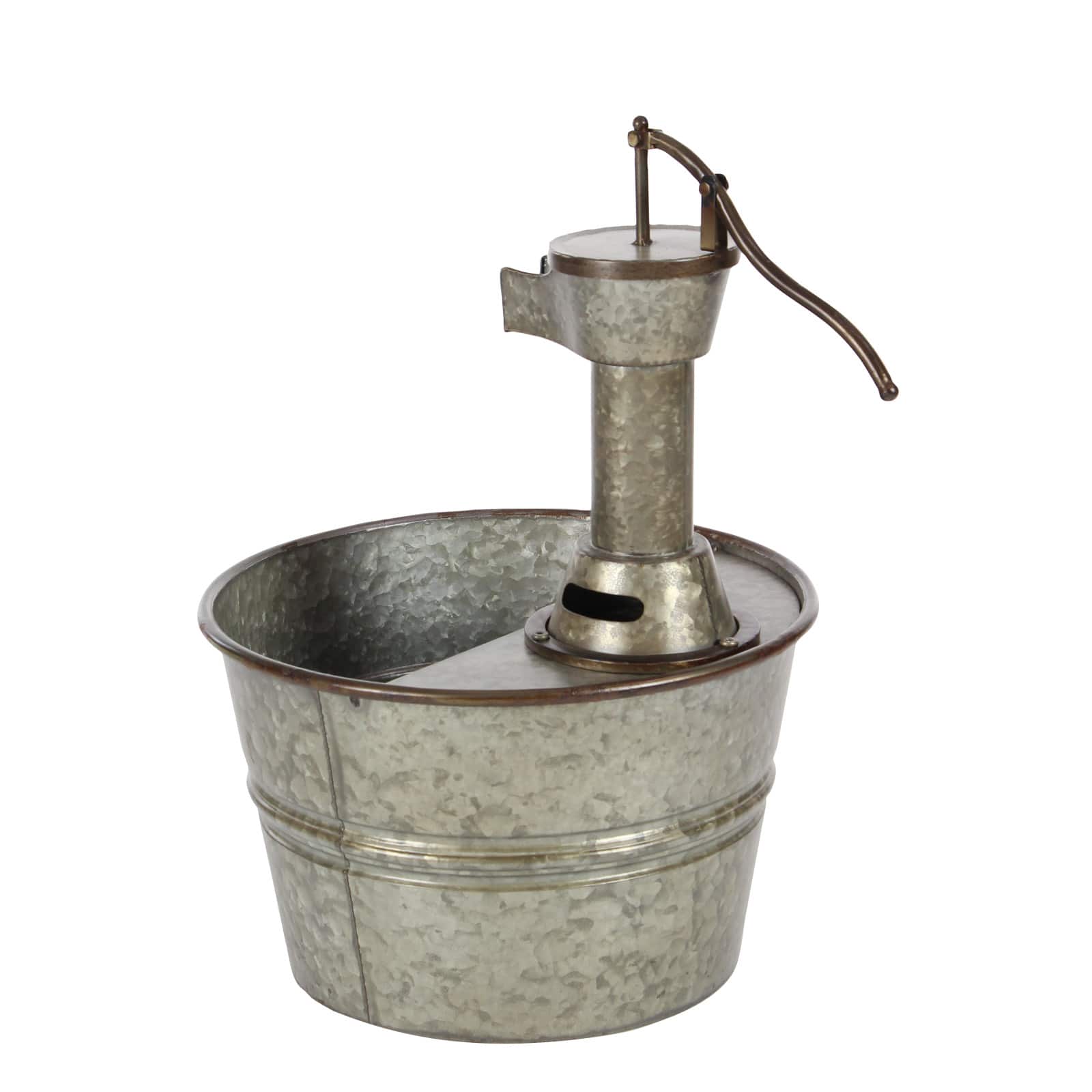 Grey Iron Farmhouse Fountain, 18" x 15" x 17"