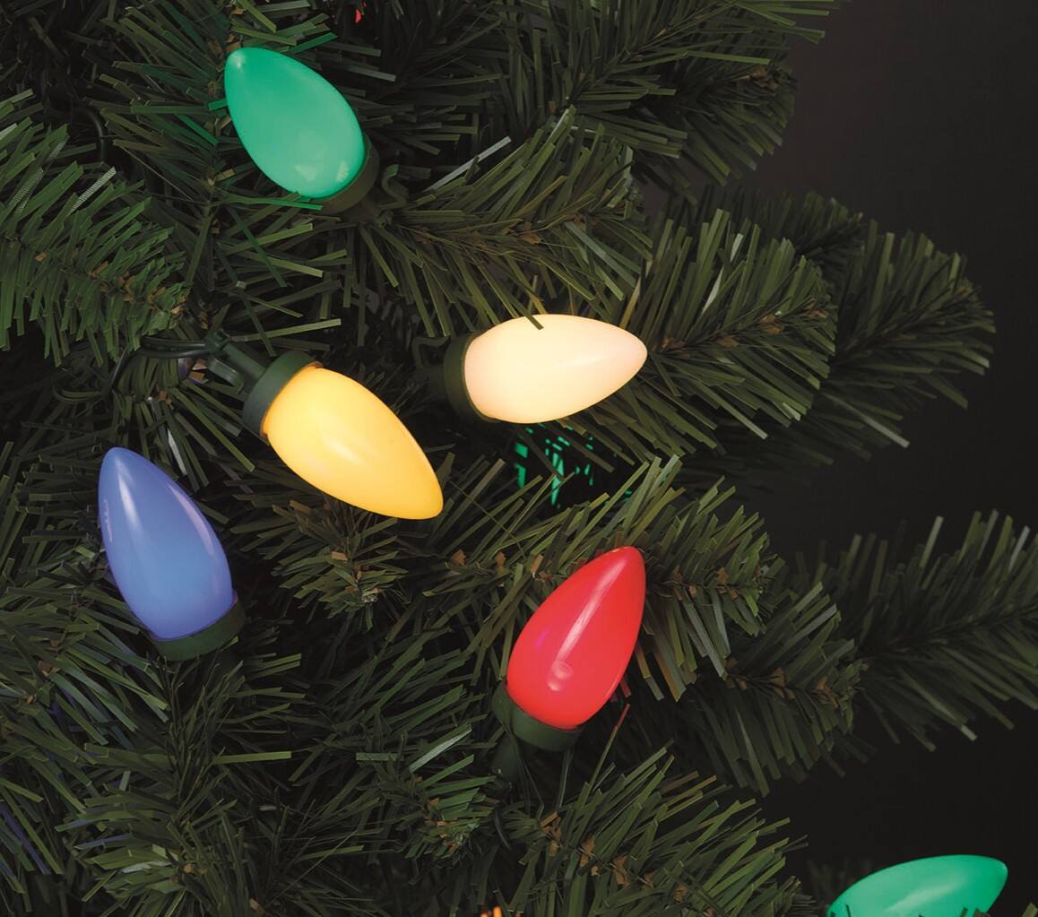 4ft. Pre-Lit Lakewood Spruce Artifical Christmas Tree, C7 Multicolor LED Lights by Ashland®