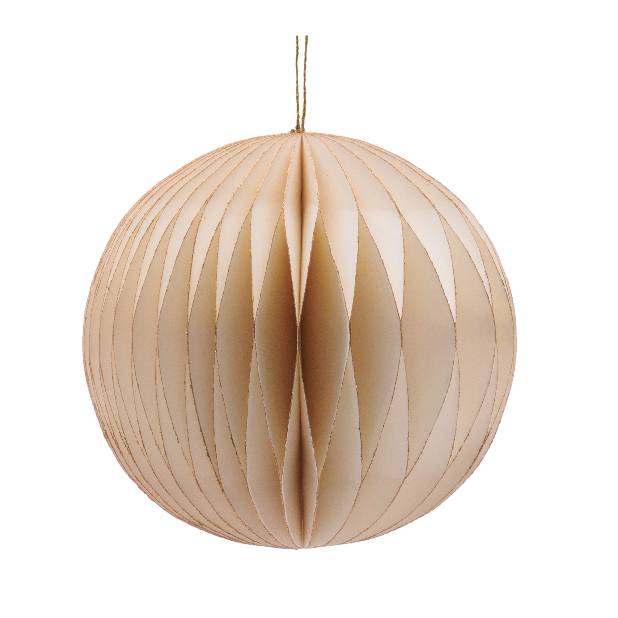 Melrose White Round & Onion Paper Ornaments Set