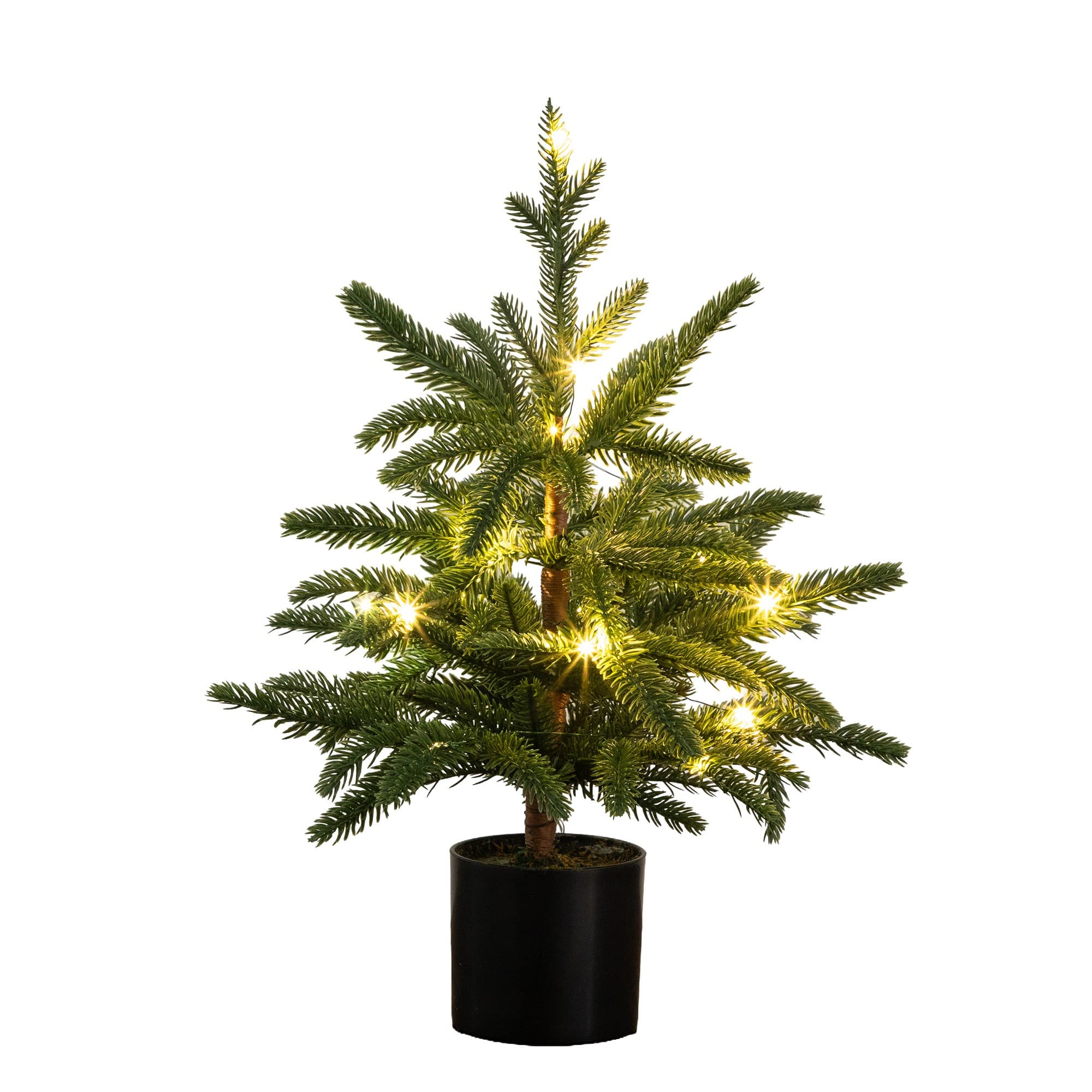 Nearly Natural 18" Pre-Lit Artificial Christmas Tree, Warm White LED Lights in Green | Michaels®