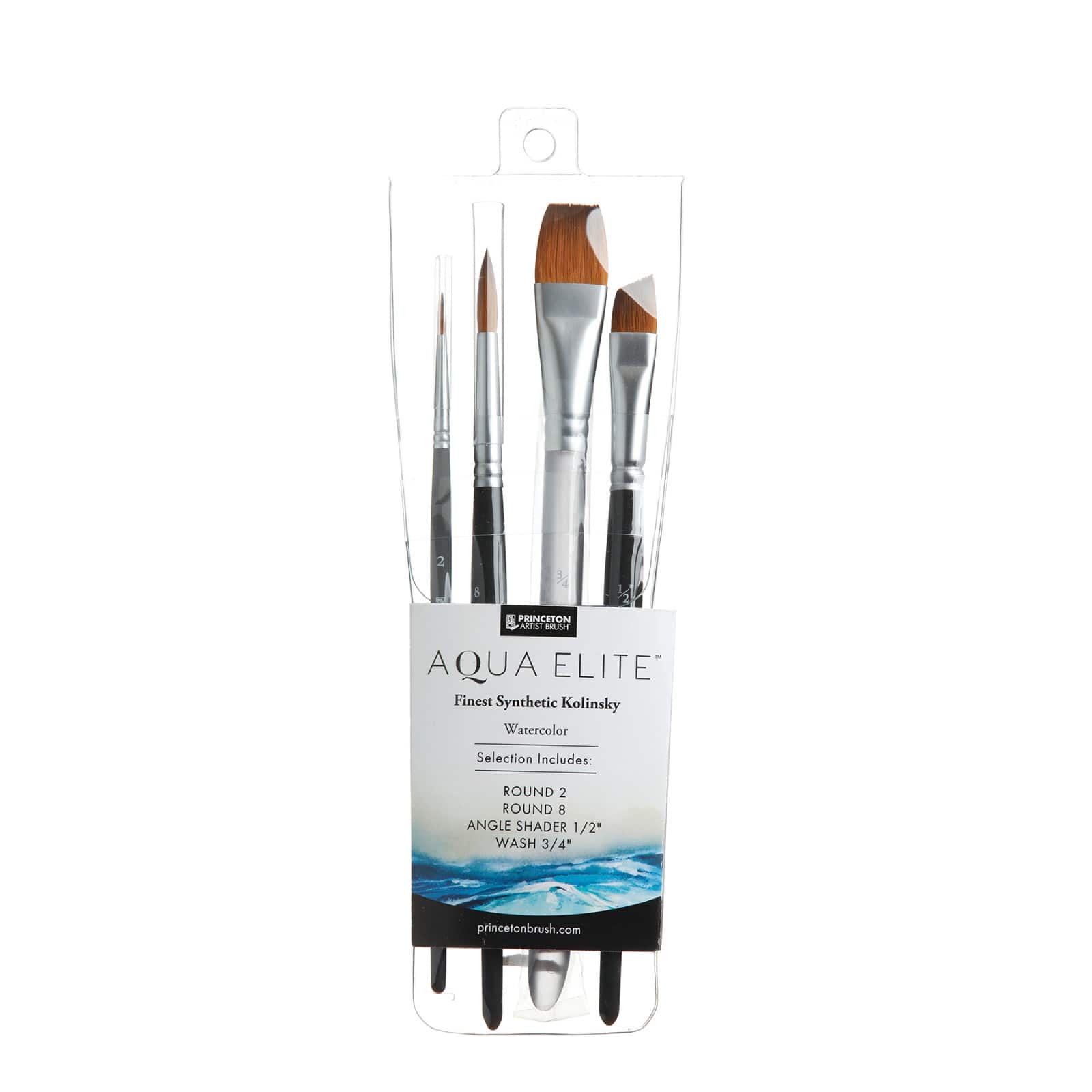 Princeton™ Elite Synthetic Kolinsky Sable 4 Piece Brush Set