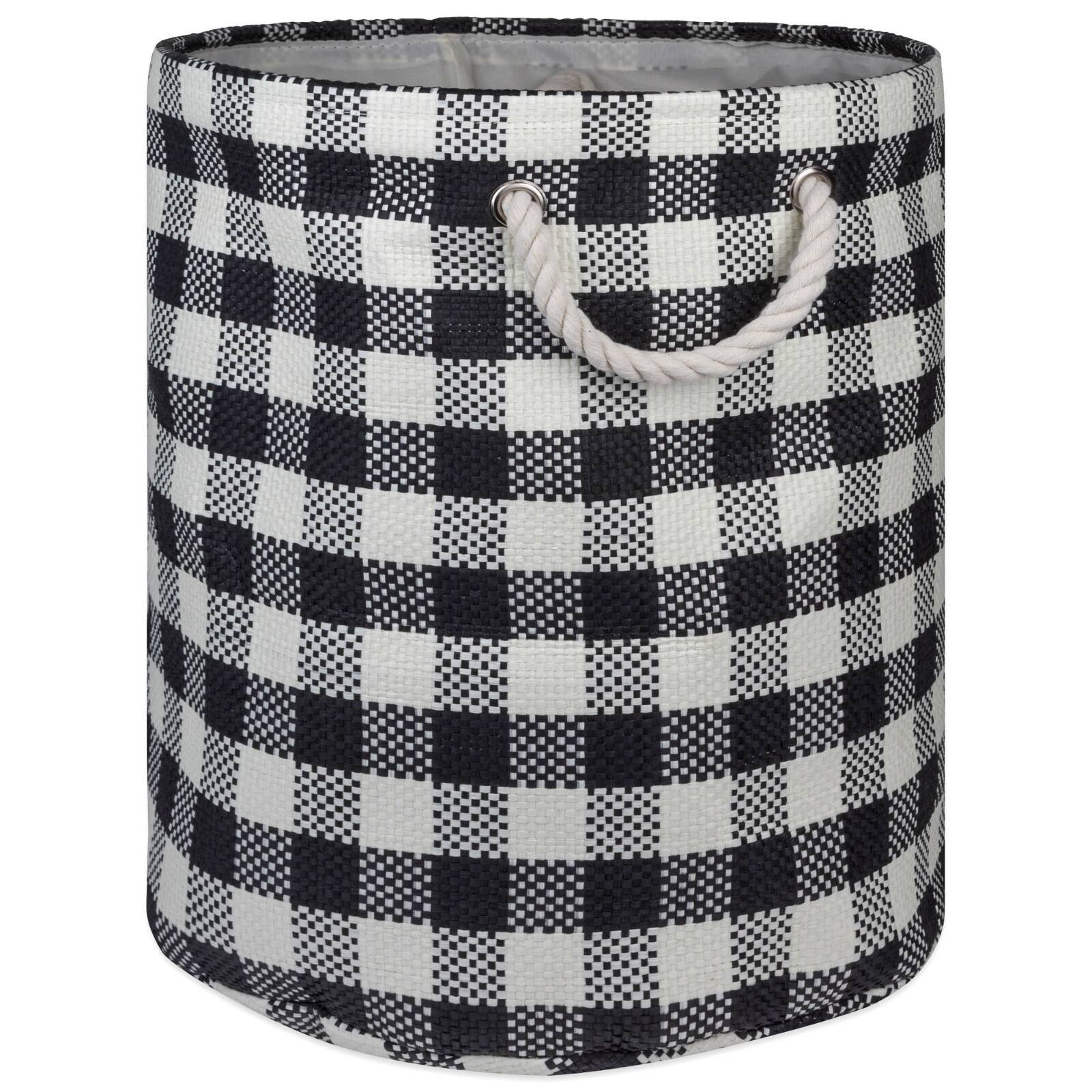 DII® Large Round Checkers Paper Bin