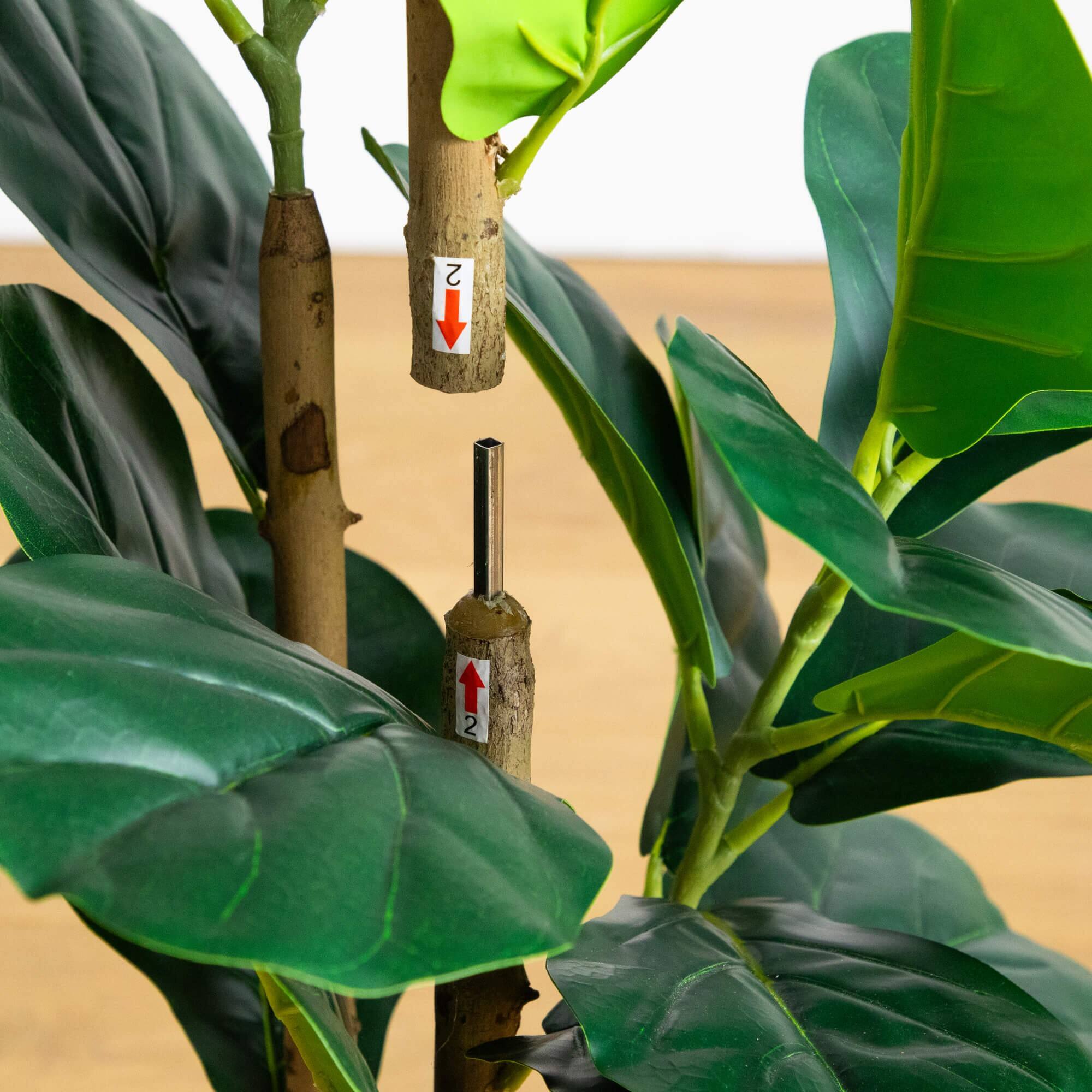3ft. Artificial Fiddle Leaf Tree in Decorative White Planter