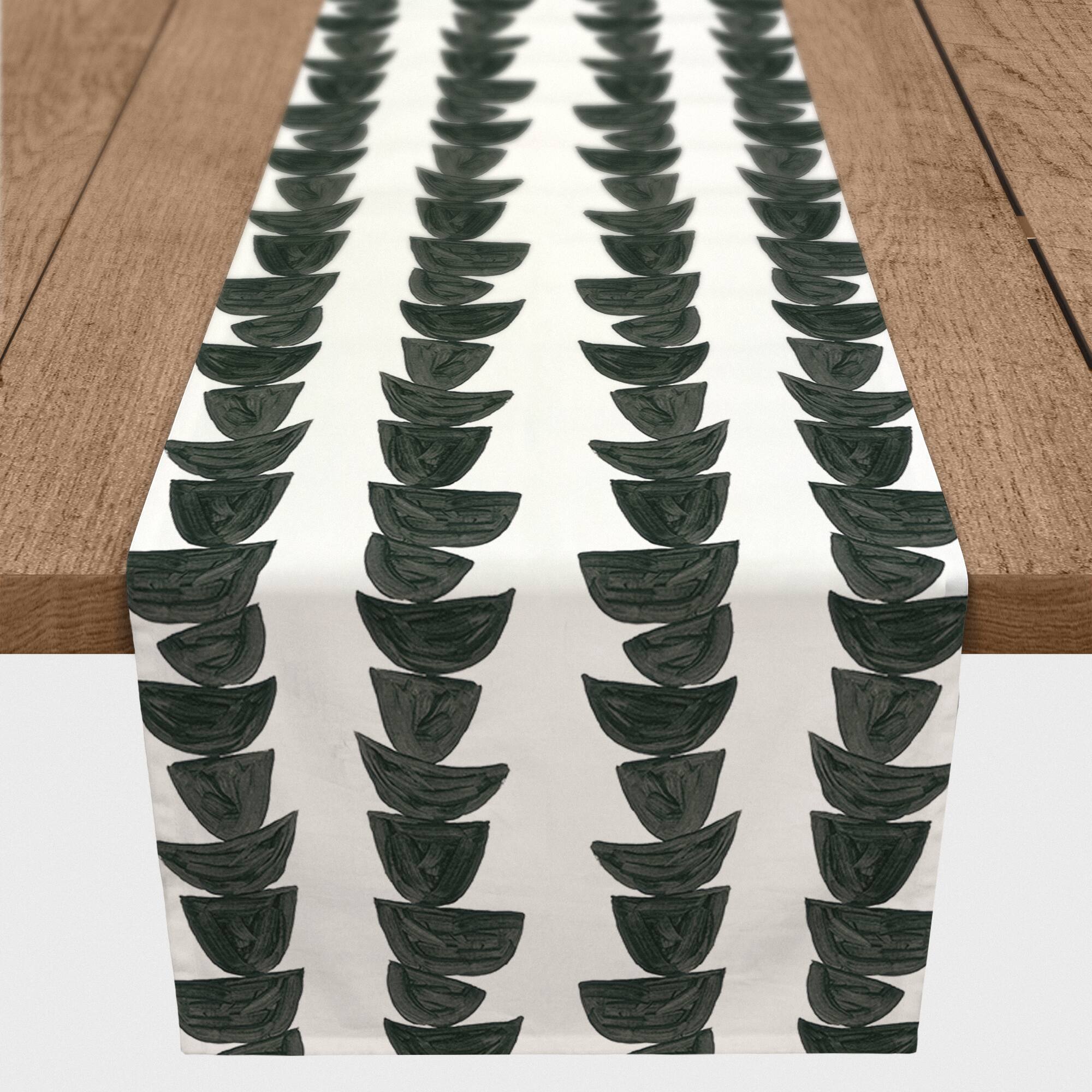 Monochromatic Stacked Bowls 16" x 90" Cotton Twill Runner