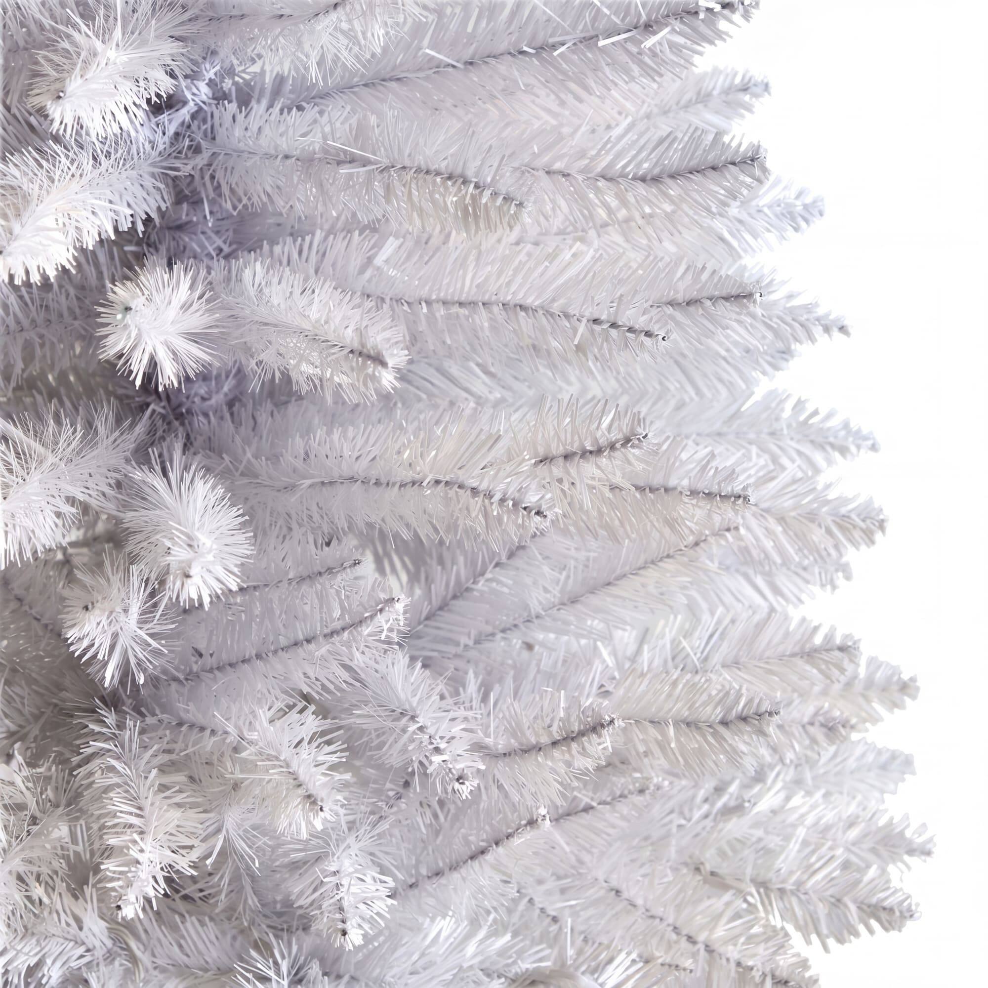 Nearly Natural 3ft. Unlit White Artificial Slim Christmas Tree