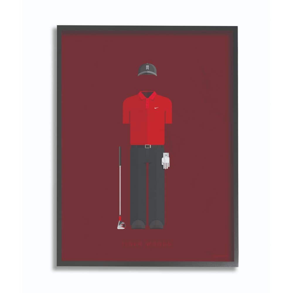 Stupell Industries Tiger Woods Fashion Design Wall Accent with Black Frame