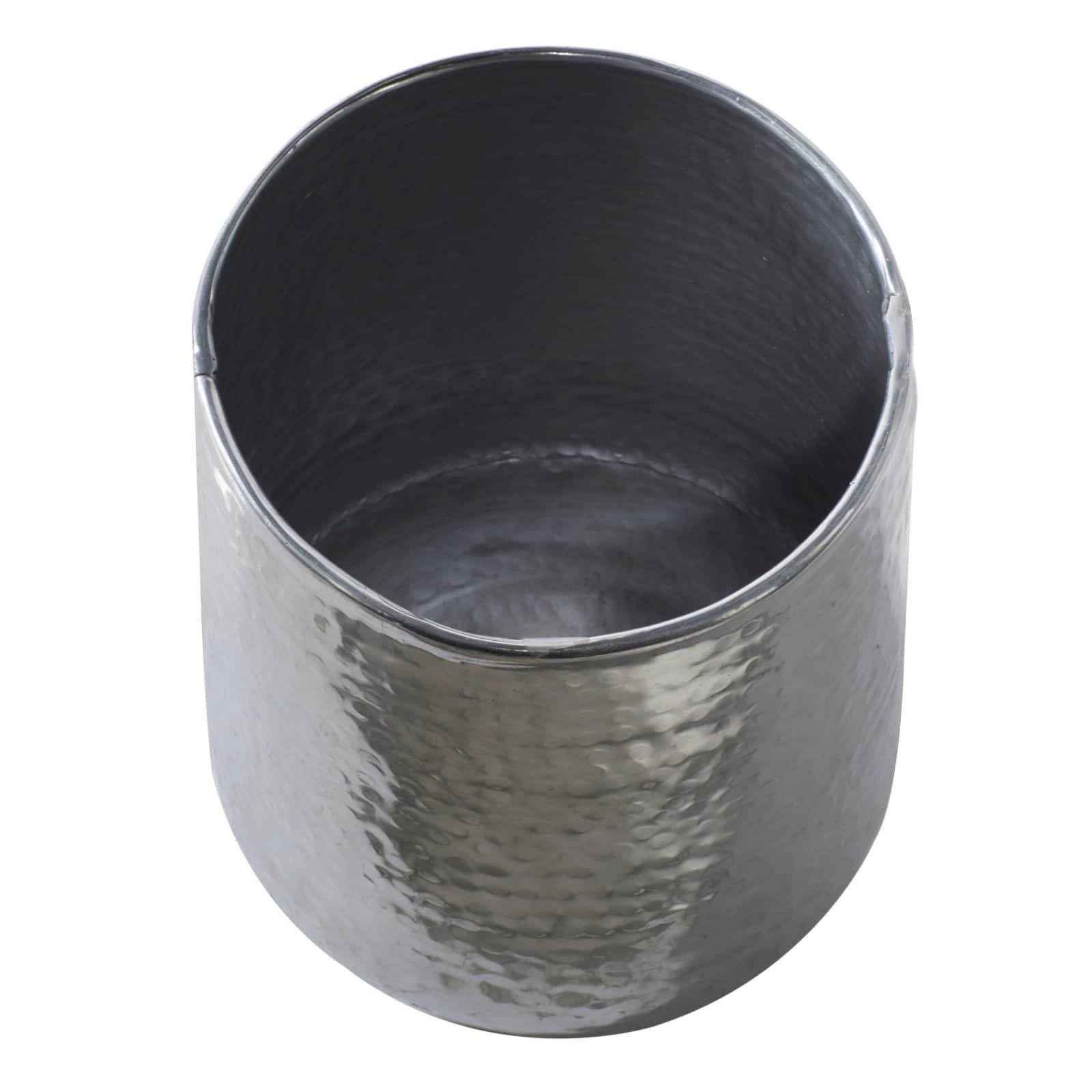 Silver Aluminum Glam Planter Set