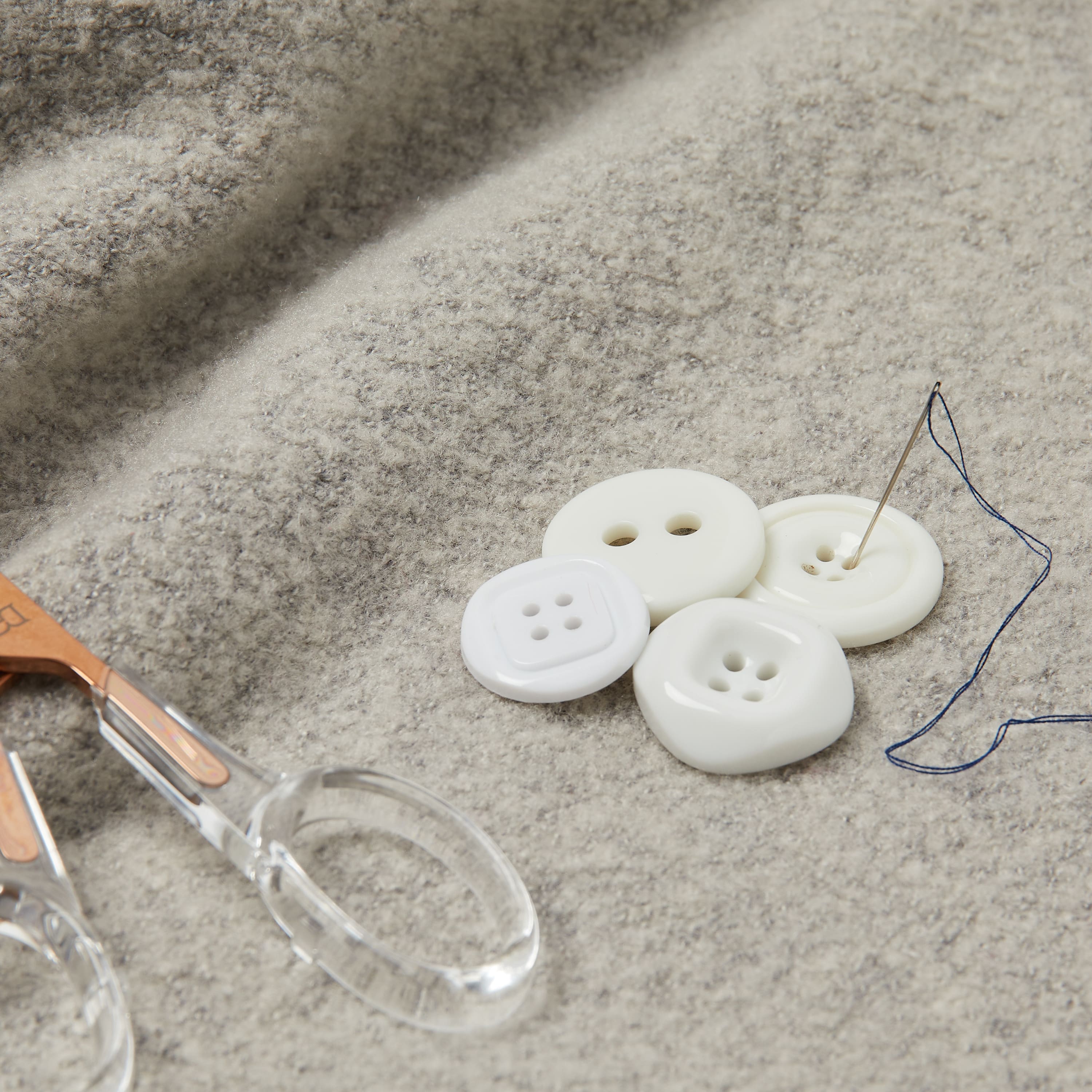 White Buttons Value Pack By Loops & Threads®