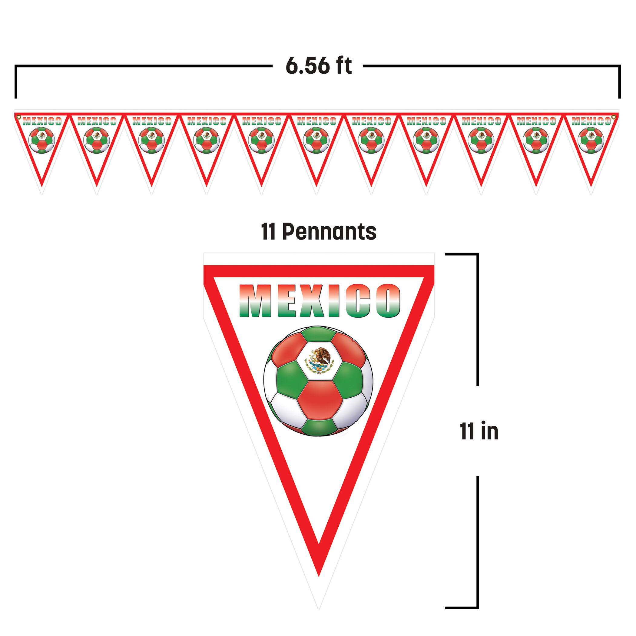 11" x 6.5ft. Mexico Soccer Pennant Banner