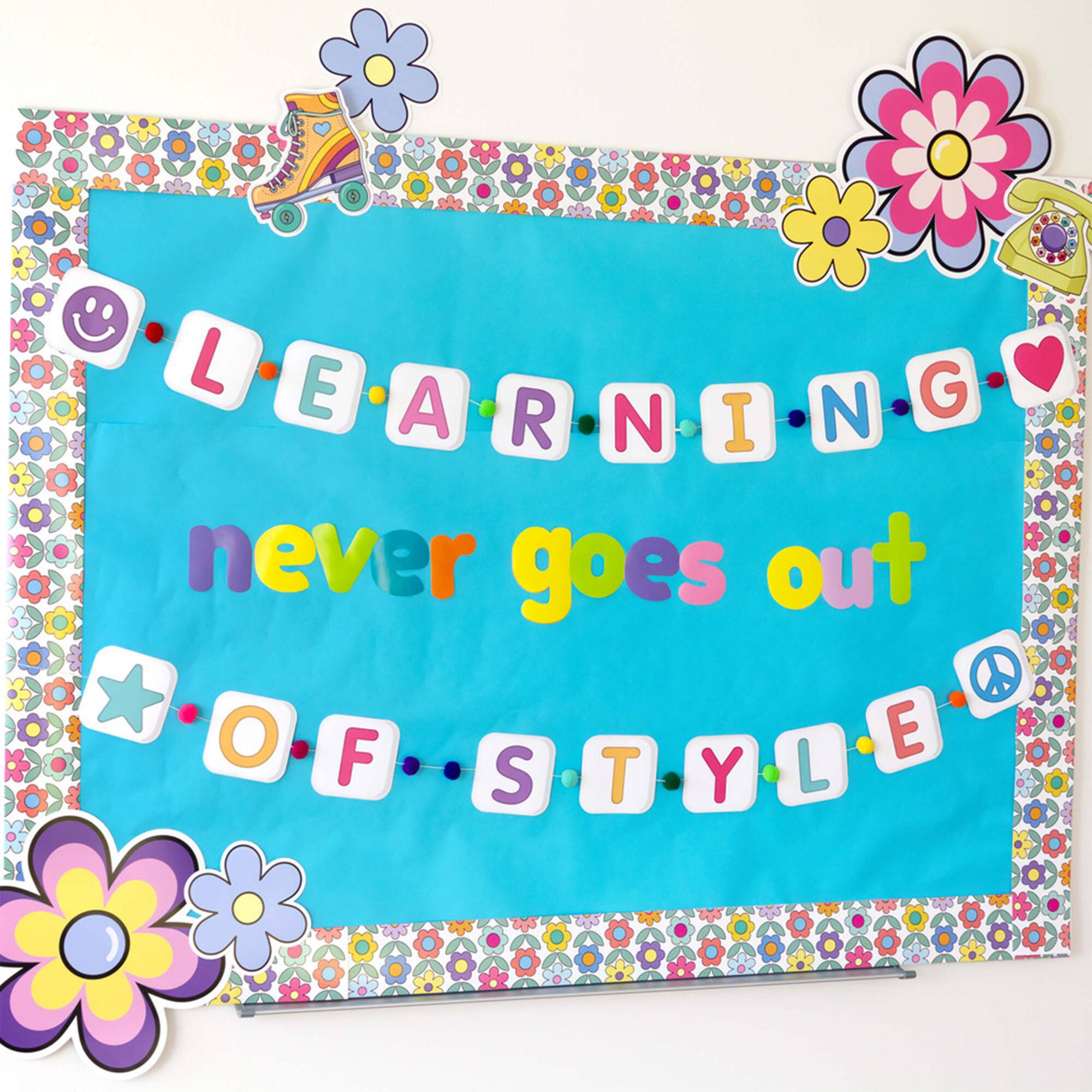 Carson Dellosa® Education Happily Ever Elementary Retro Remix Flowers Cutouts Set, 6ct.