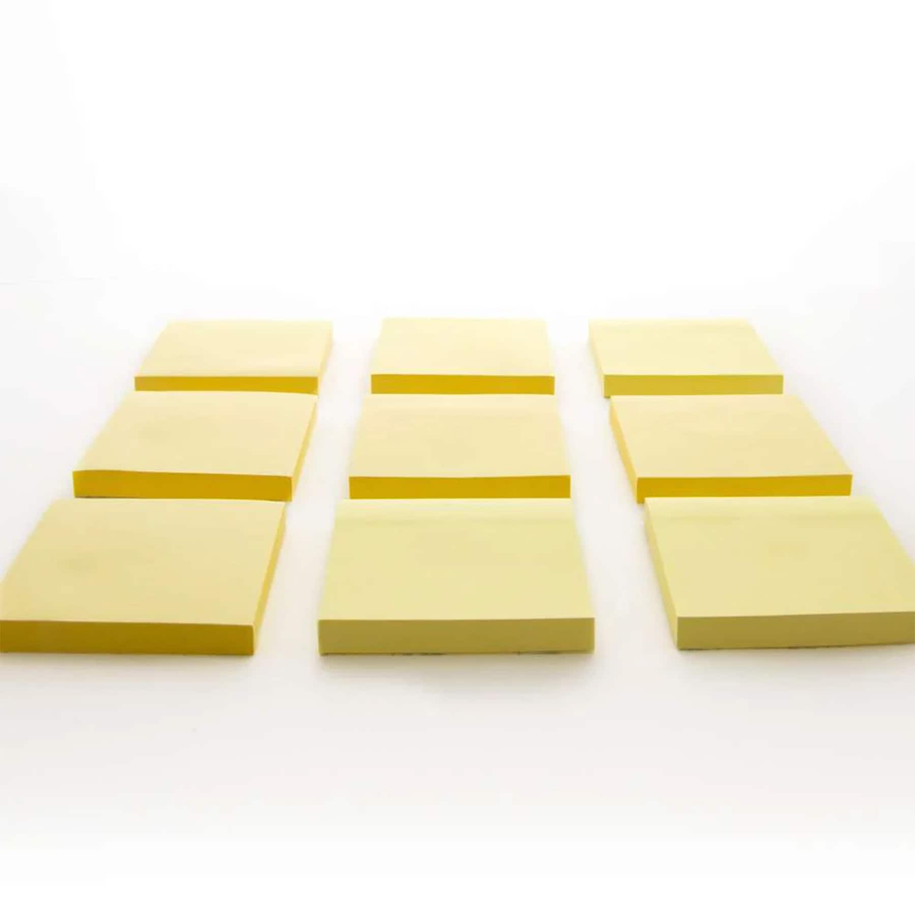 BAZIC Products® 3" x 3" Yellow Sticky Notes, 36 Pads of 100