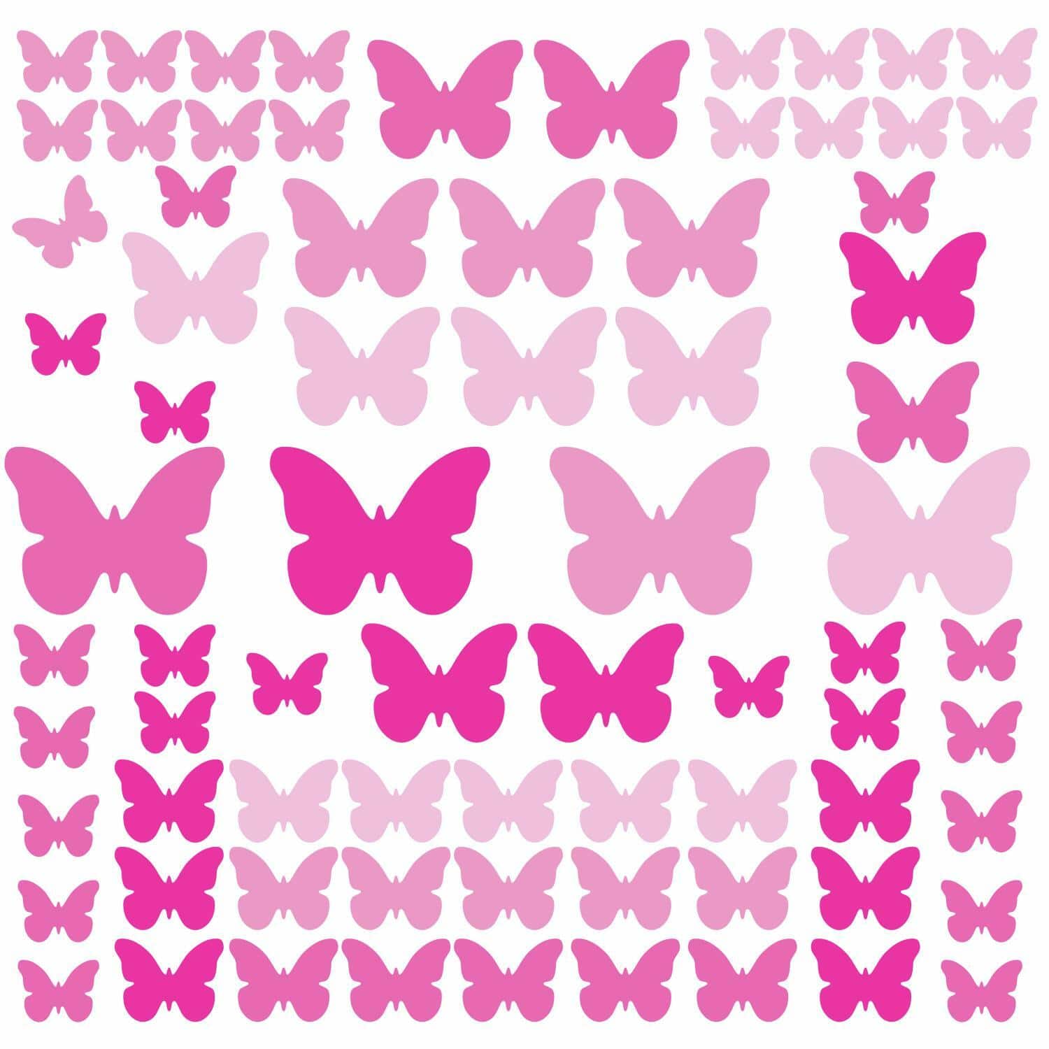 RoomMates Pink Flutter Butterflies Peel & Stick Wall Decals