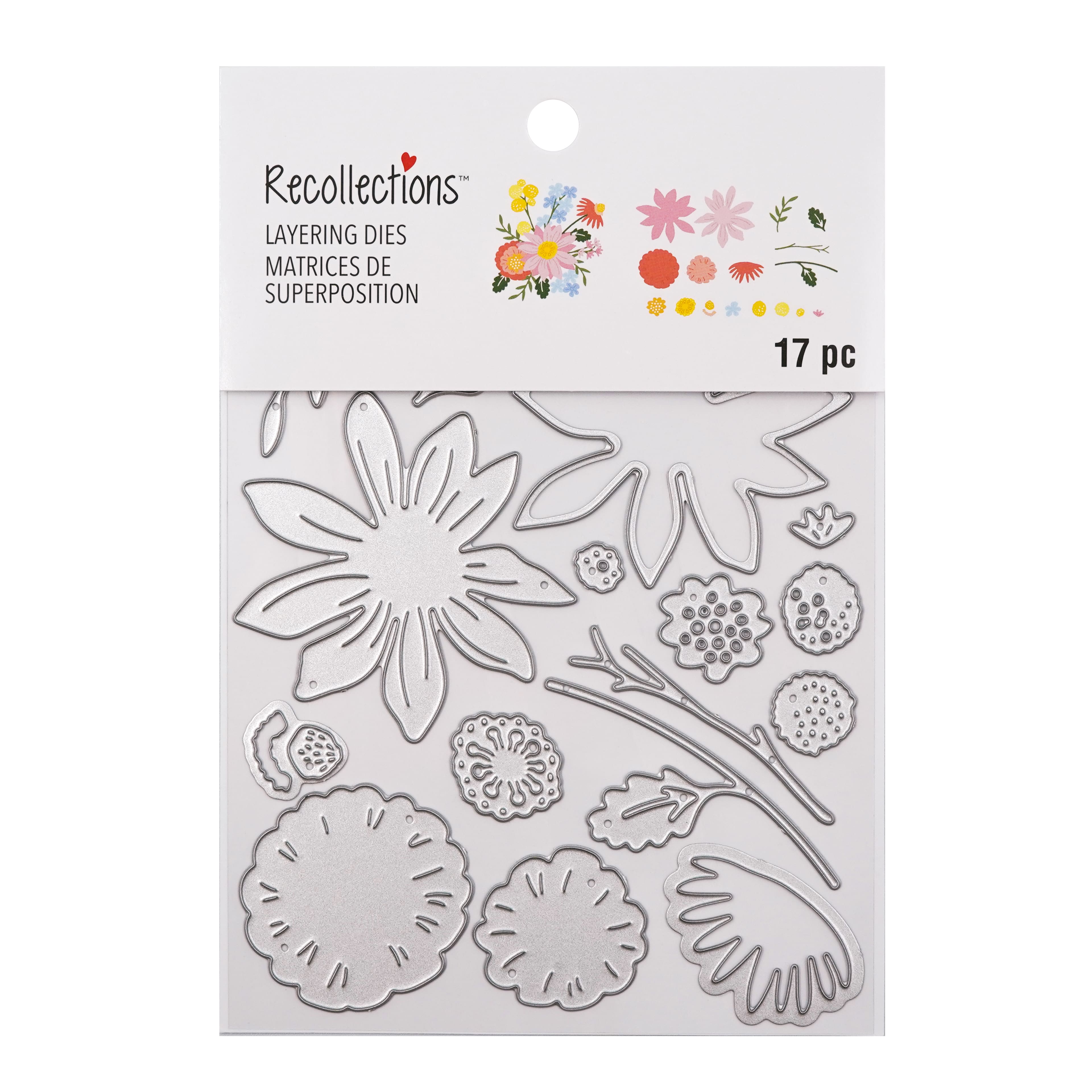 6 Pack: Wildflowers Layering Die Set by Recollections™