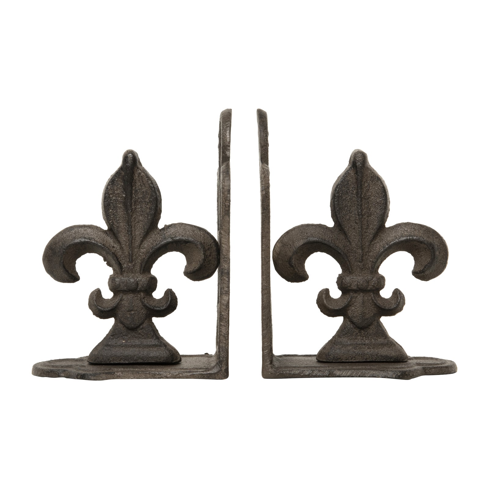 Hello Honey® 10" Fleur de Lis Shaped Iron Bookend Set