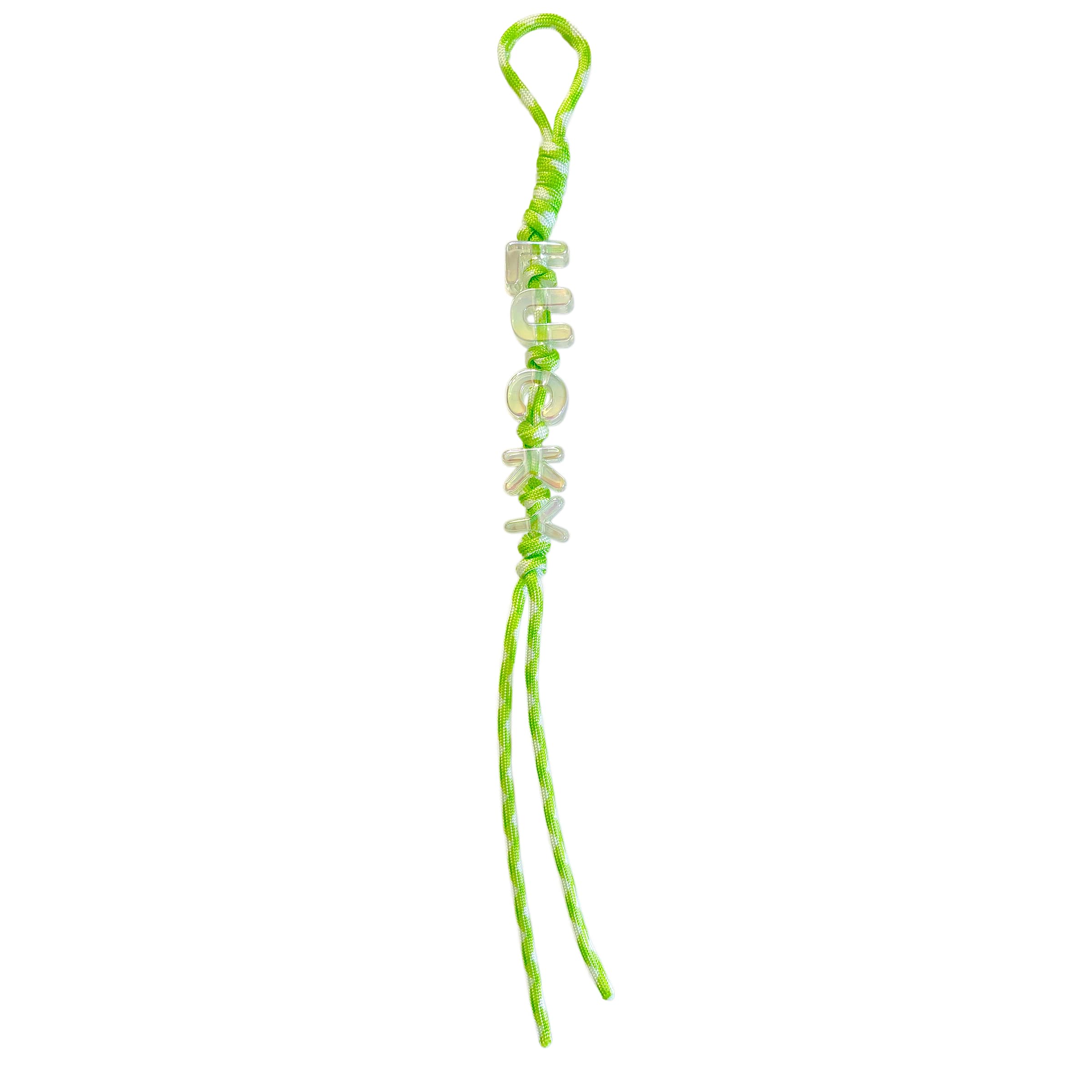 Charmed Bar Green & White Lucky Tassel Bag Charm by Bead Landing™