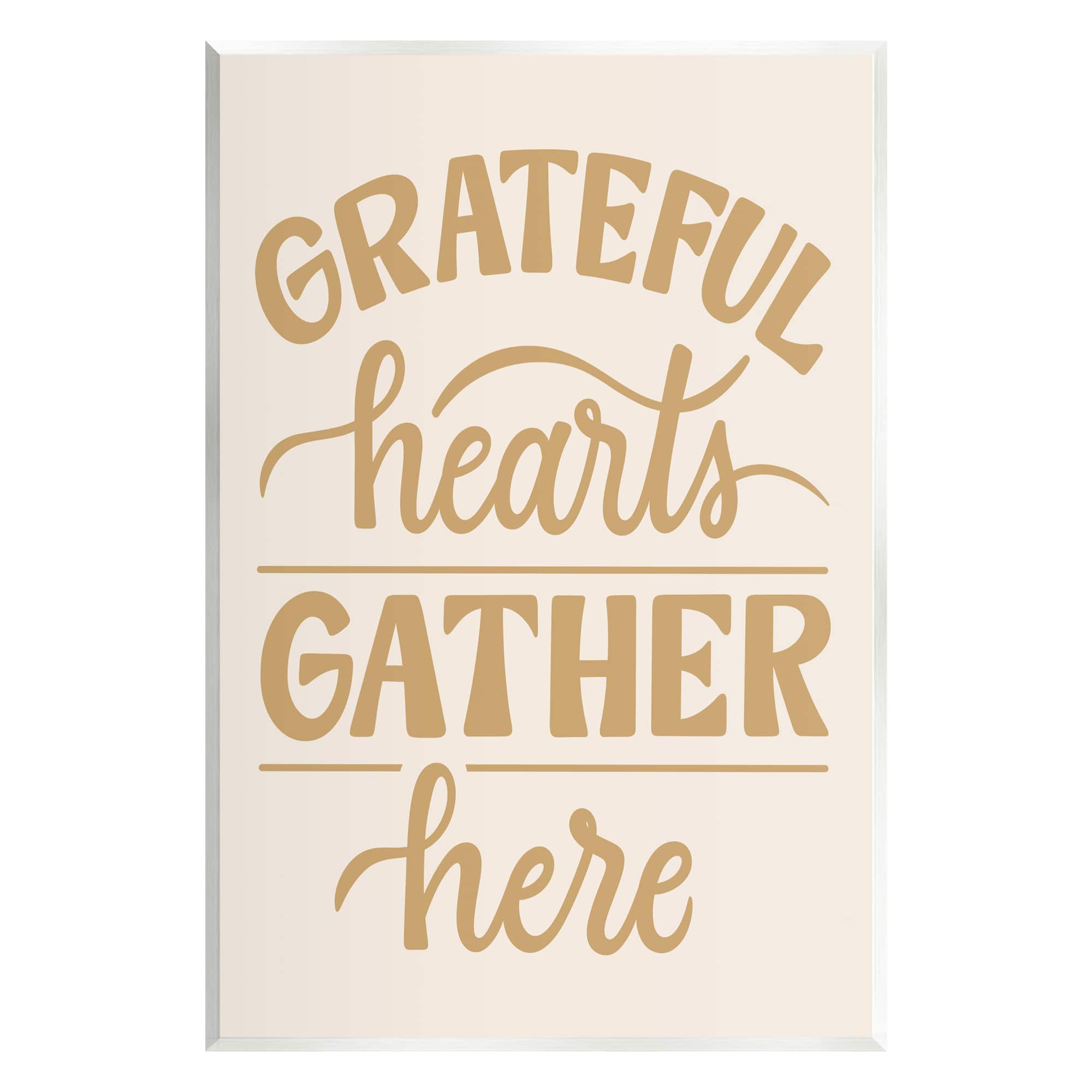 Stupell Industries Grateful Hearts Gather Here Phrase Wall Plaque Art