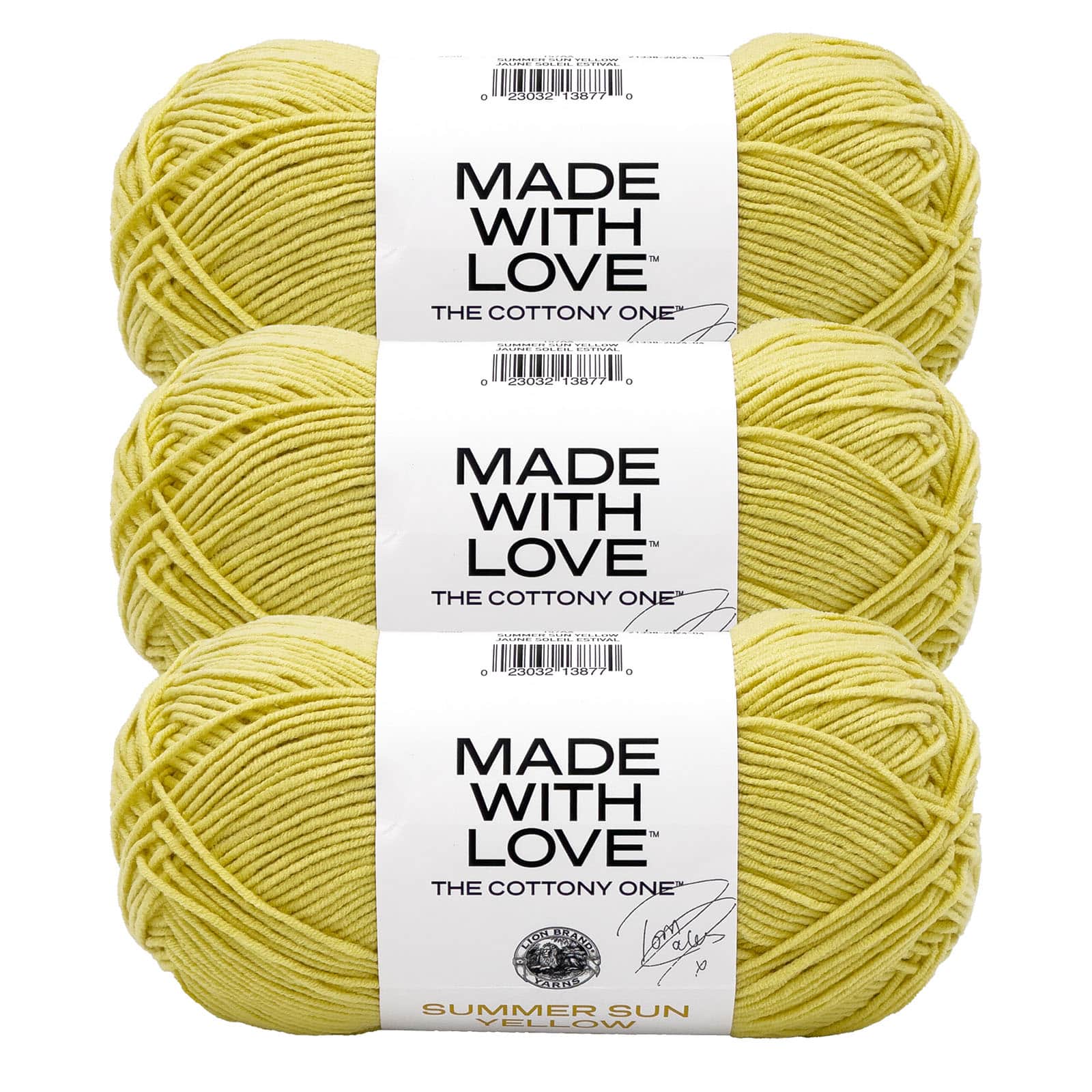 3 Pack Lion Brand® Tom Daley Made with Love™ The Cottony One™ Yarn