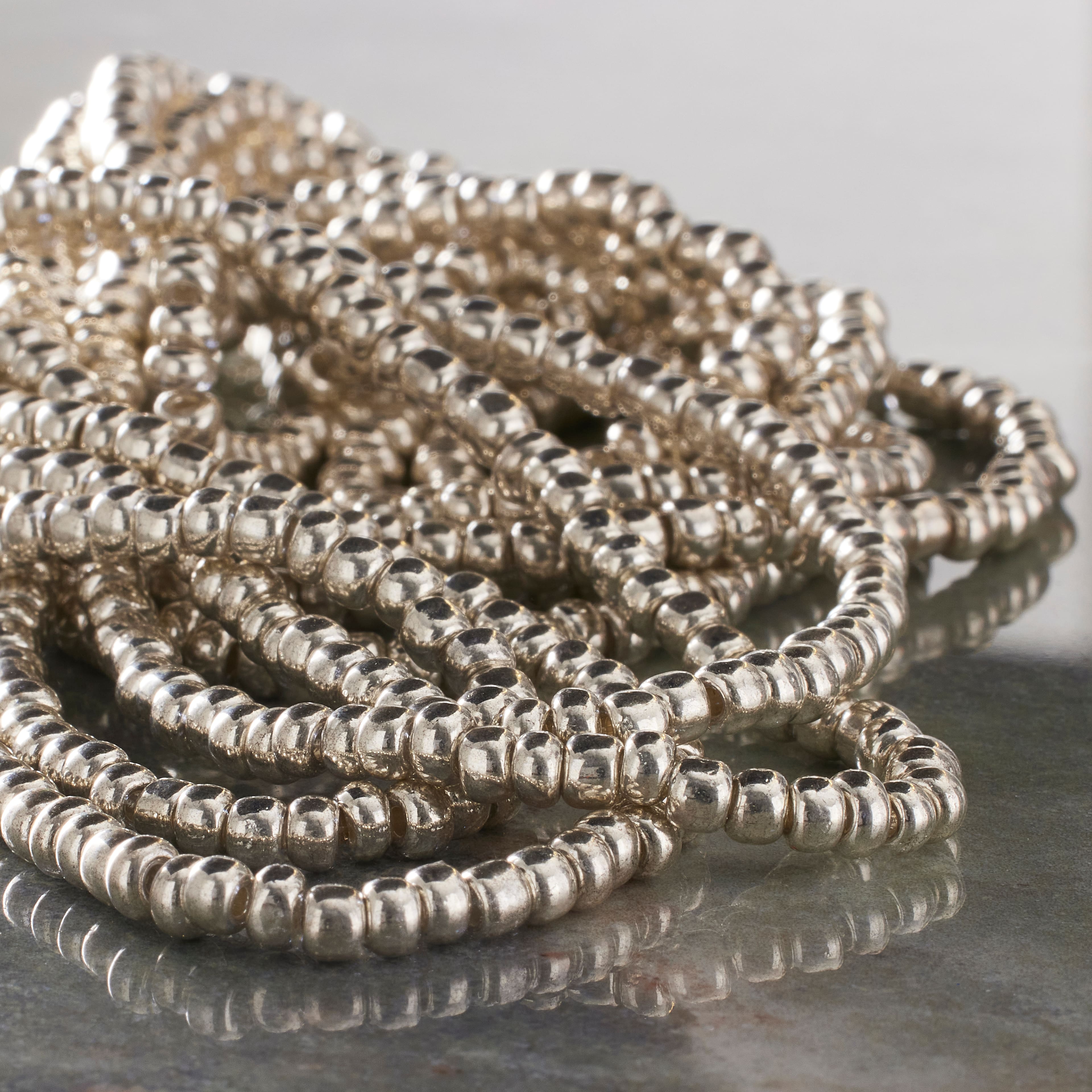 12 Pack: Silver Mercury Glass Seed Beads, 6/0 by Bead Landing™