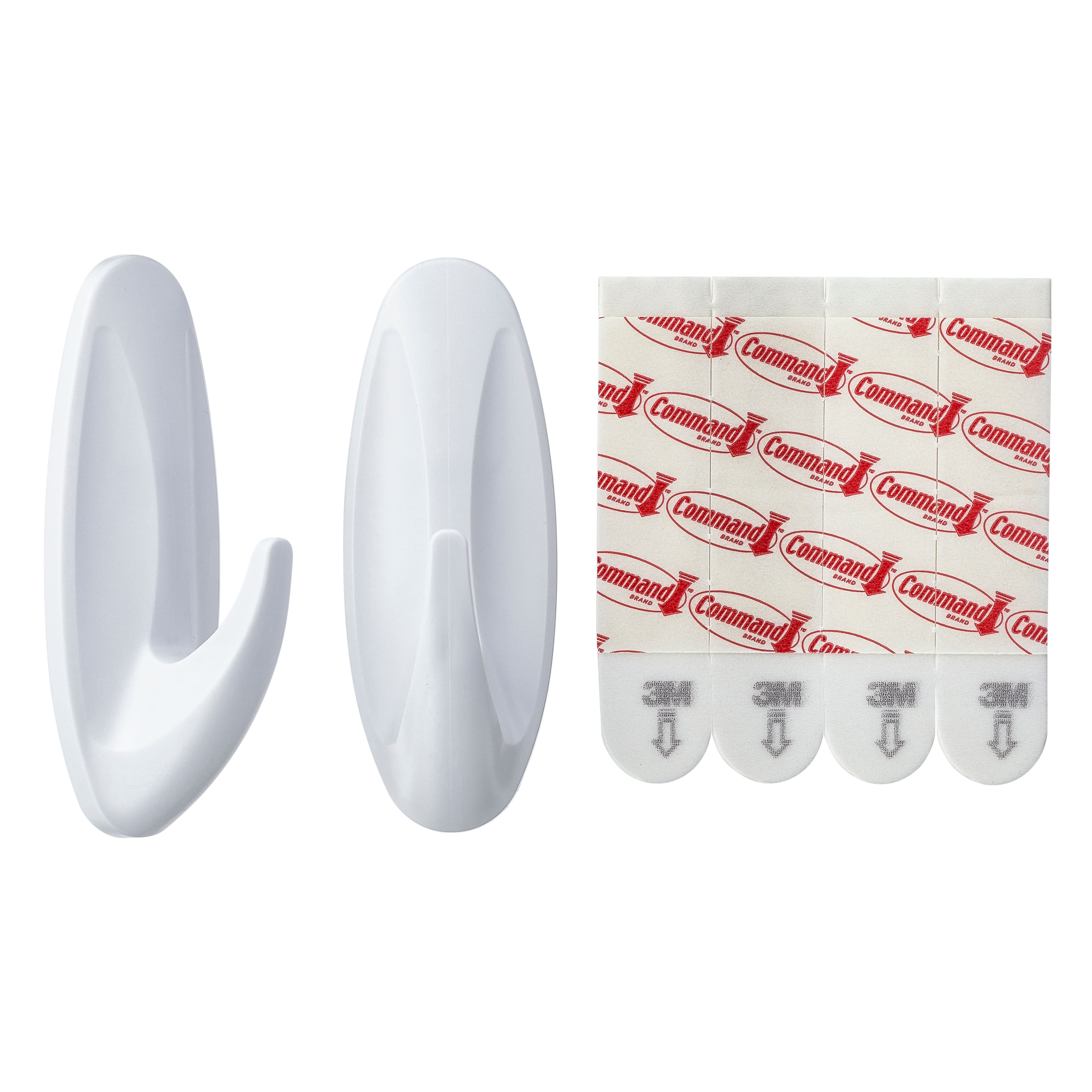 12 Packs: 2 ct. (24 total) Command™ Medium White Designer Hooks