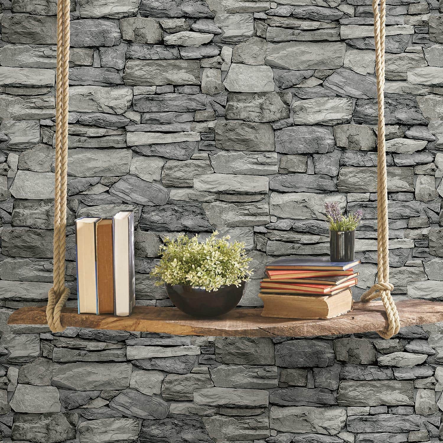 RoomMates Stone Peel & Stick Wallpaper