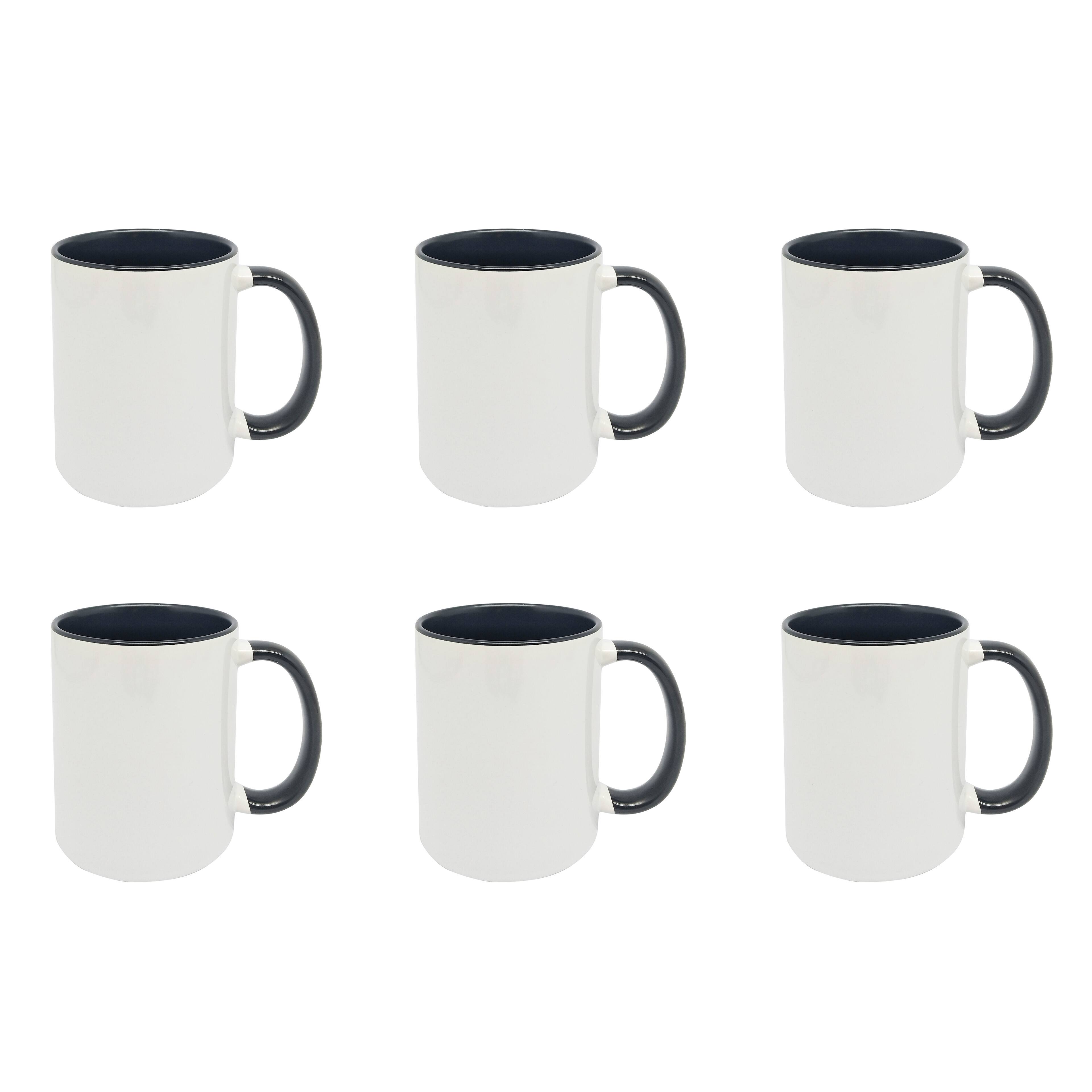 Tasses en céramique à deux tons de 348 ml pour sublimation de Make Market, 6 unités