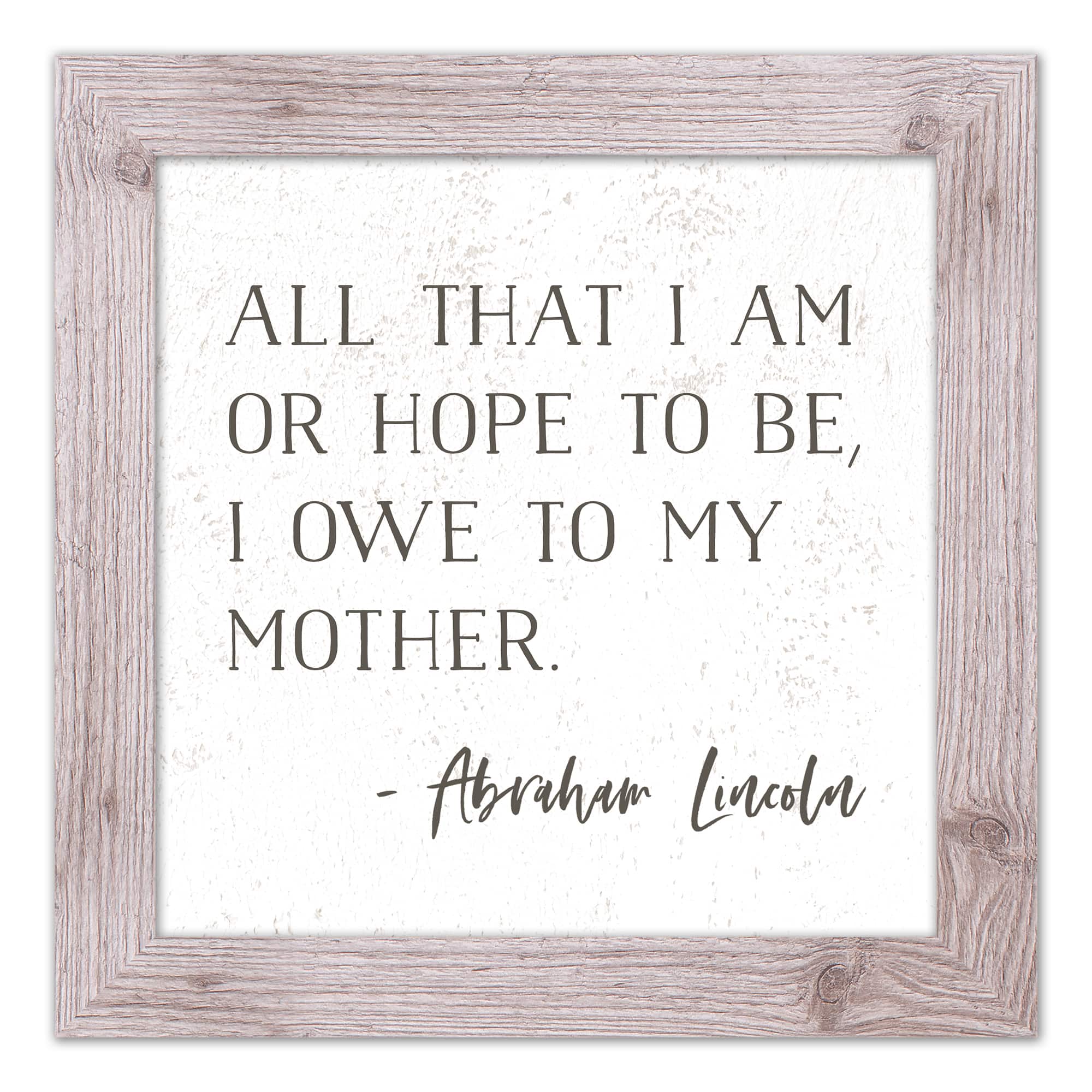 I Owe to My Mother Western White Framed Print