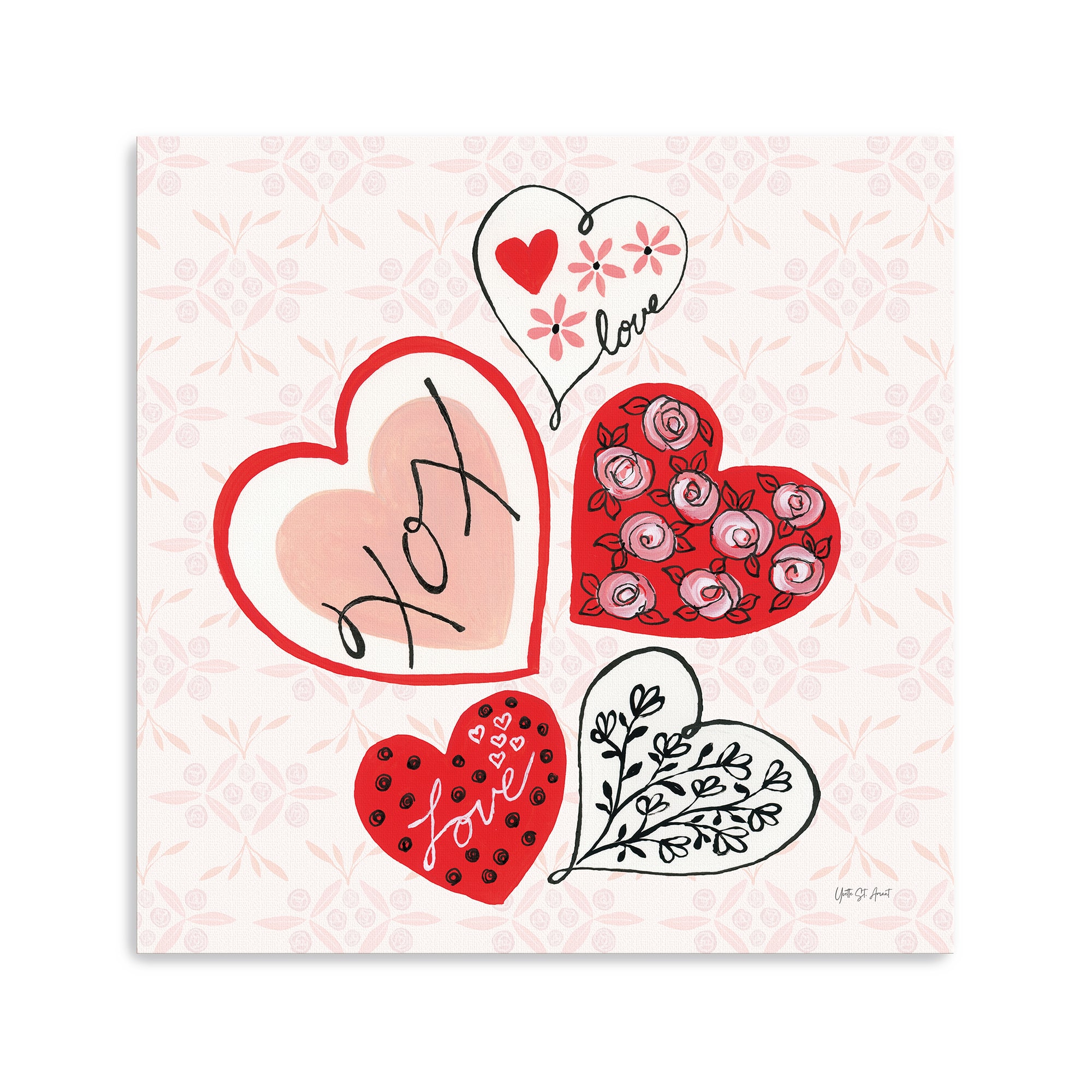 Love Hearts Canvas Giclée Art
