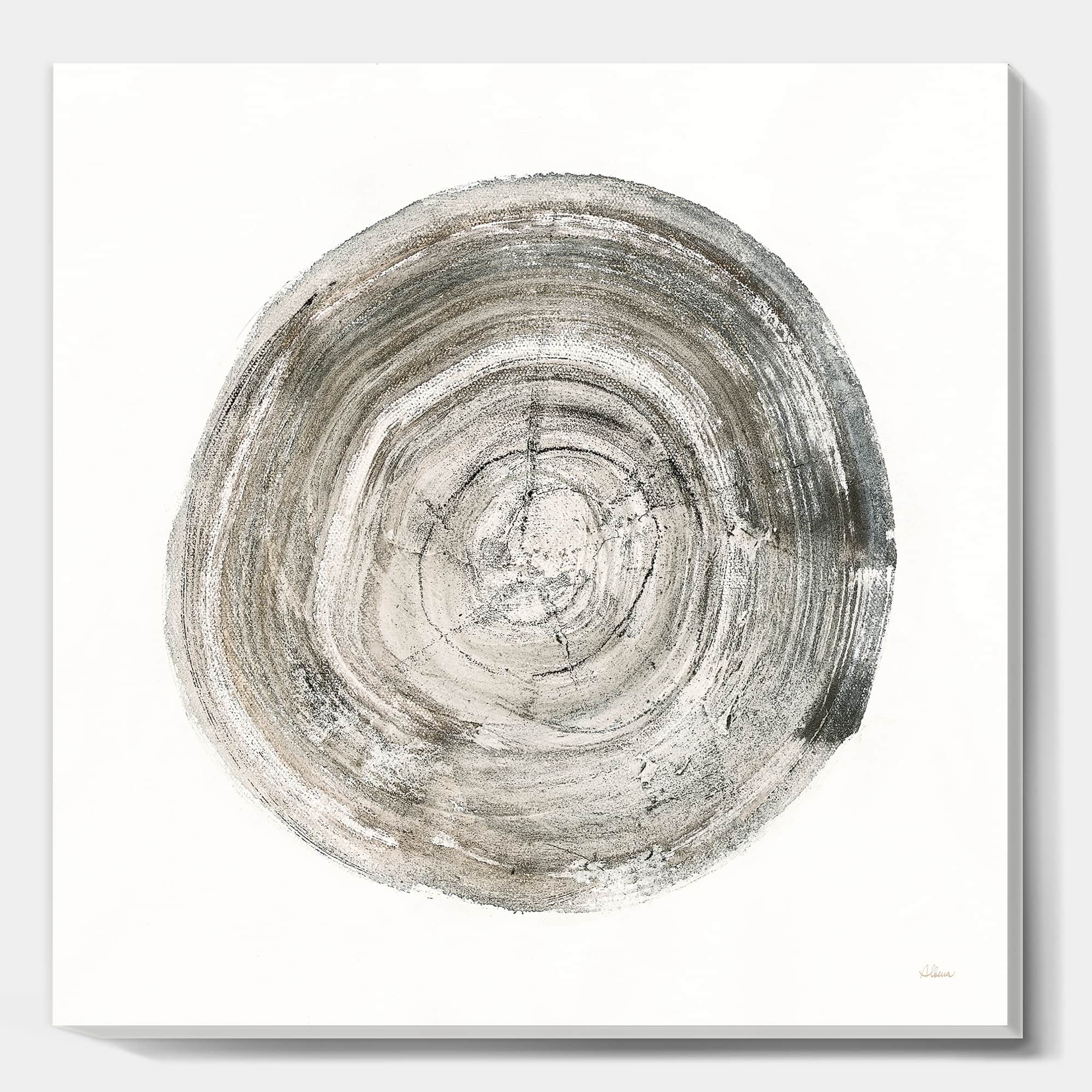 Designart - Circle natural elements IV - Farmhouse Premium Canvas Wall Art