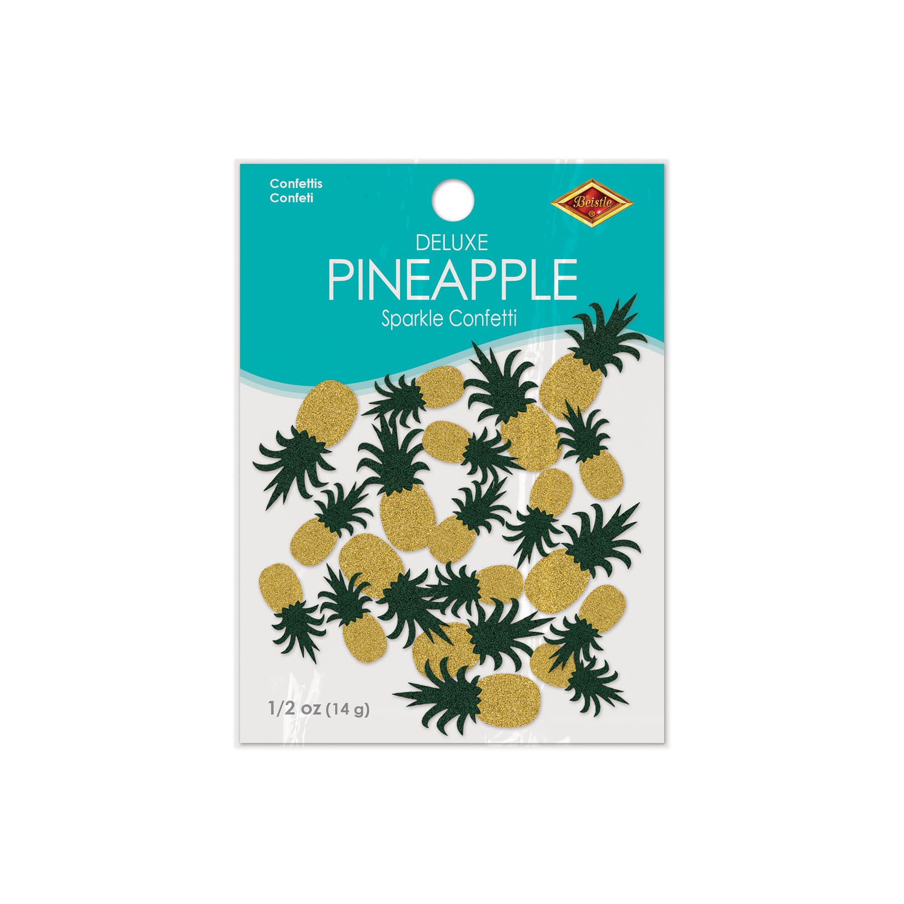 Beistle 1/2oz. Pineapple Deluxe Sparkle Confetti, 2ct.