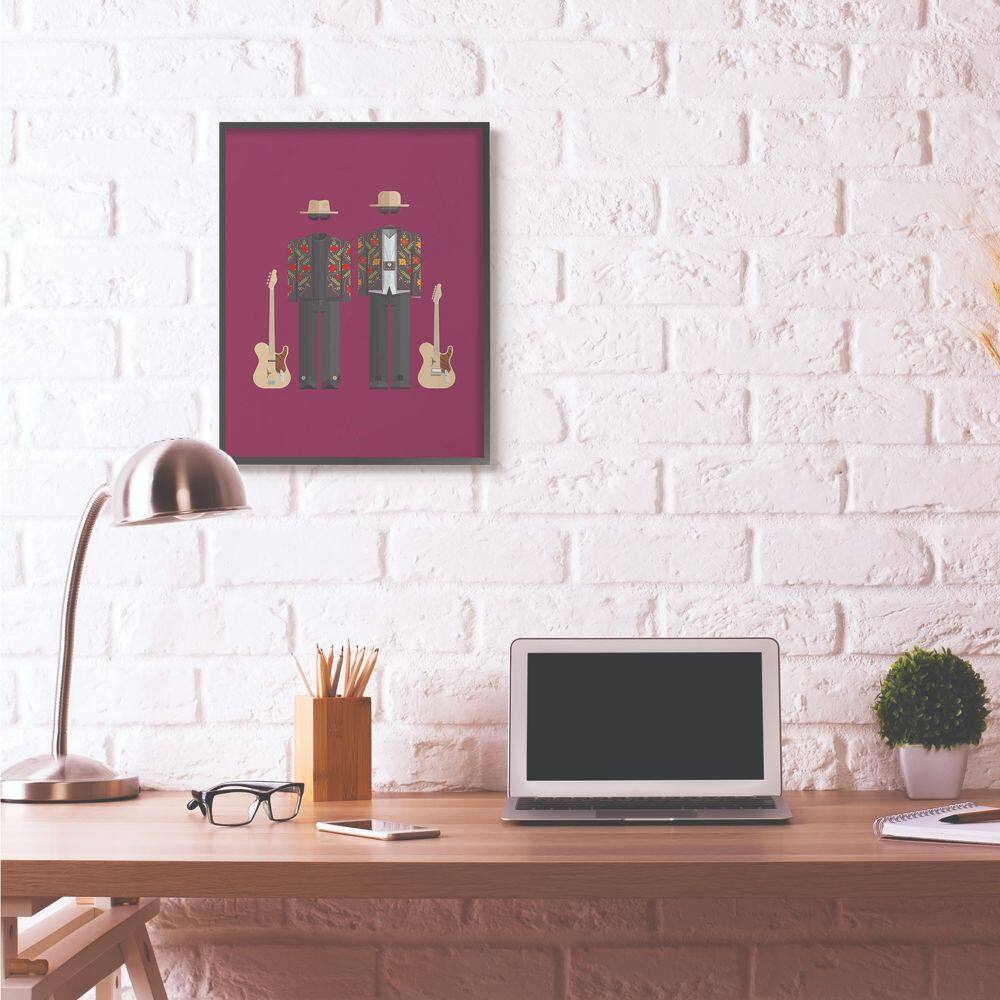 Stupell Industries ZZTop Fashion Design Black Framed Wall Art