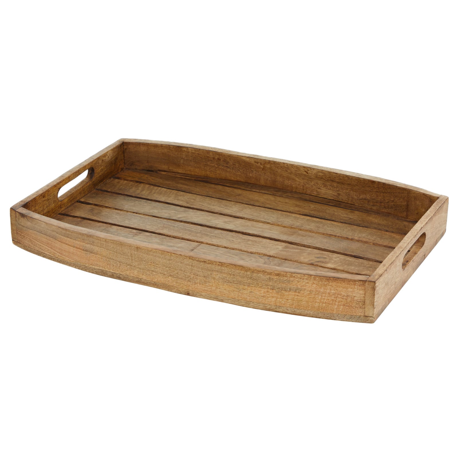 Rustic Brown Mango Wood Rustic Tray Set