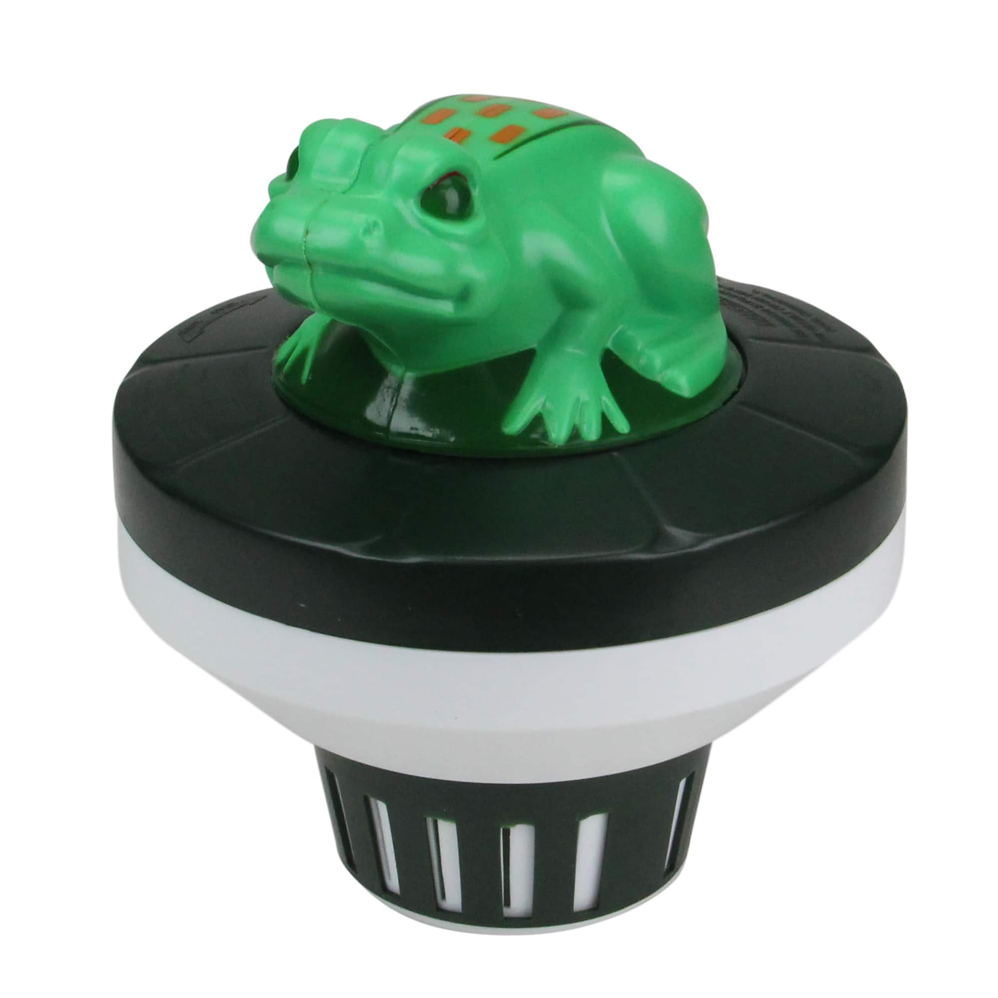 7.5" Green & Black Frog Floating Swimming Pool Chlorine Dispenser