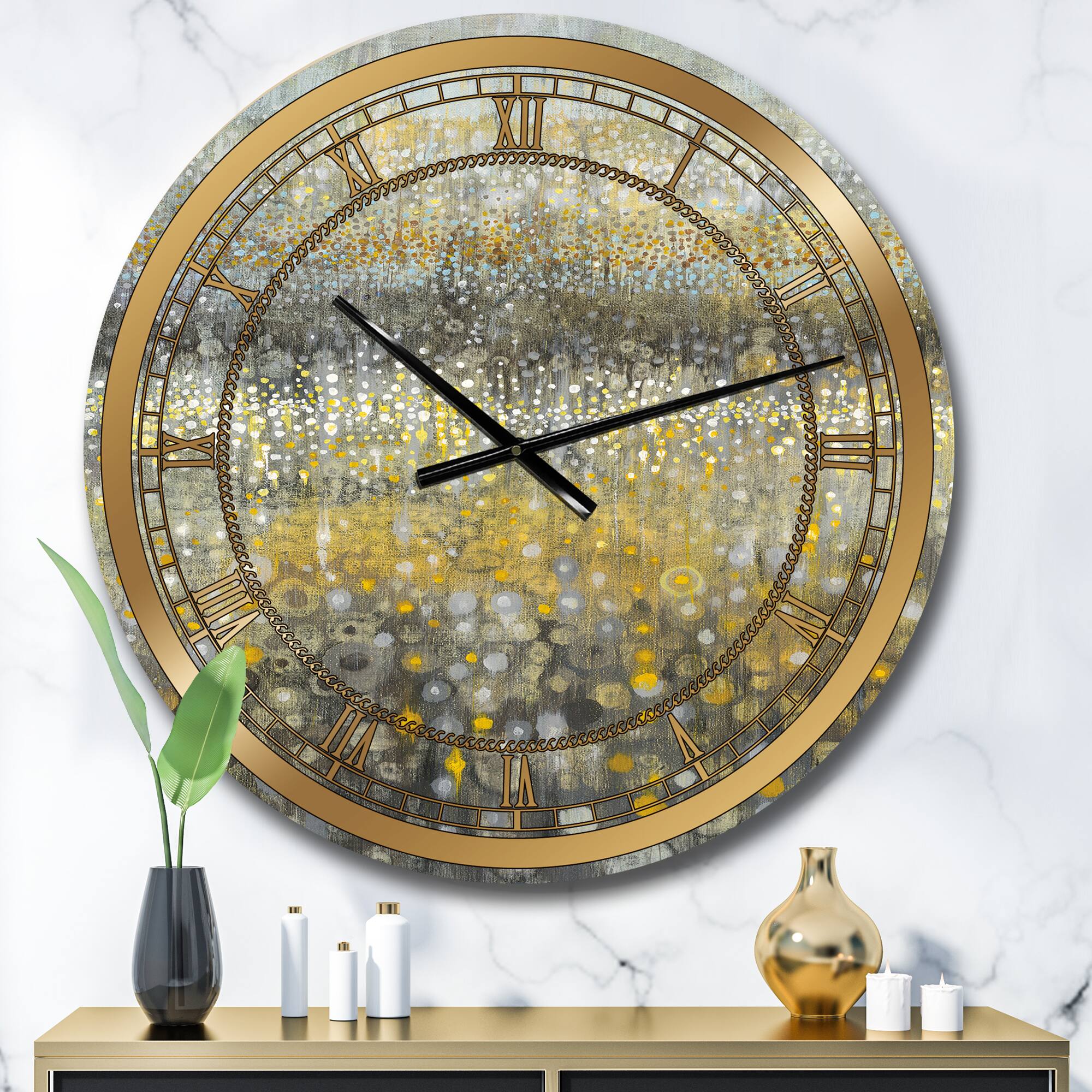 Designart Glam Abstract II Wall Clock