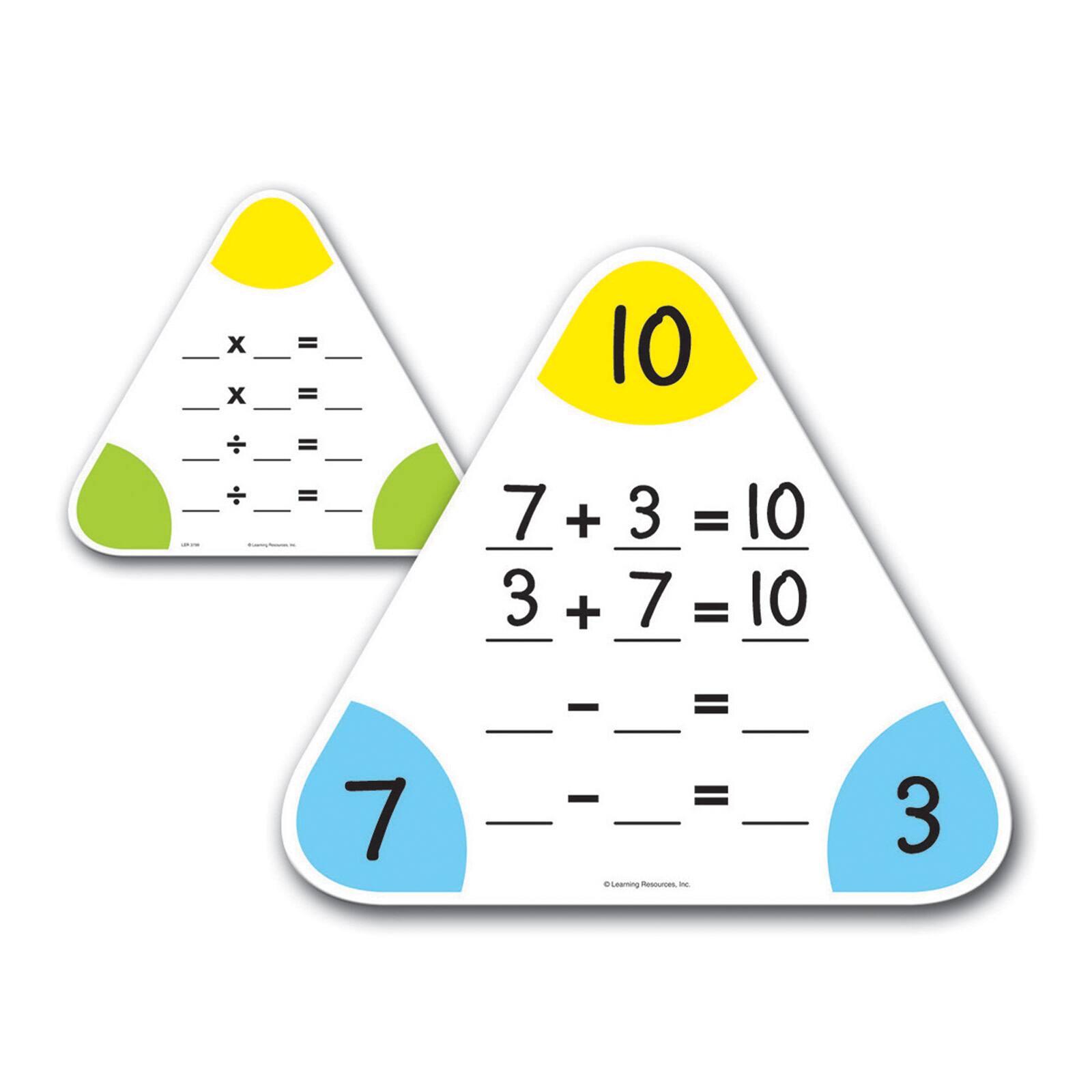 Learning Resources Write & Wipe Fact Family Boards, 2 Packs of 5