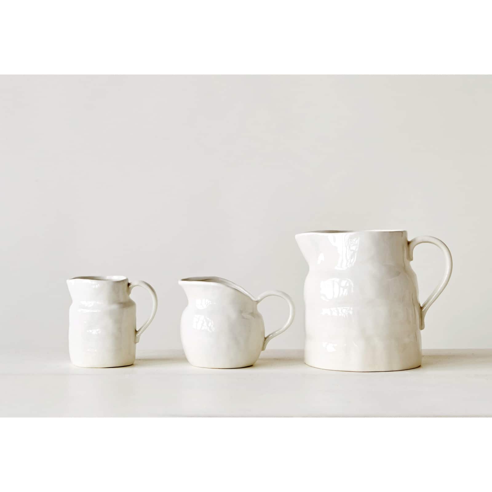 Hello Honey® 8.5" White Vintage Reproduction Stoneware Pitcher