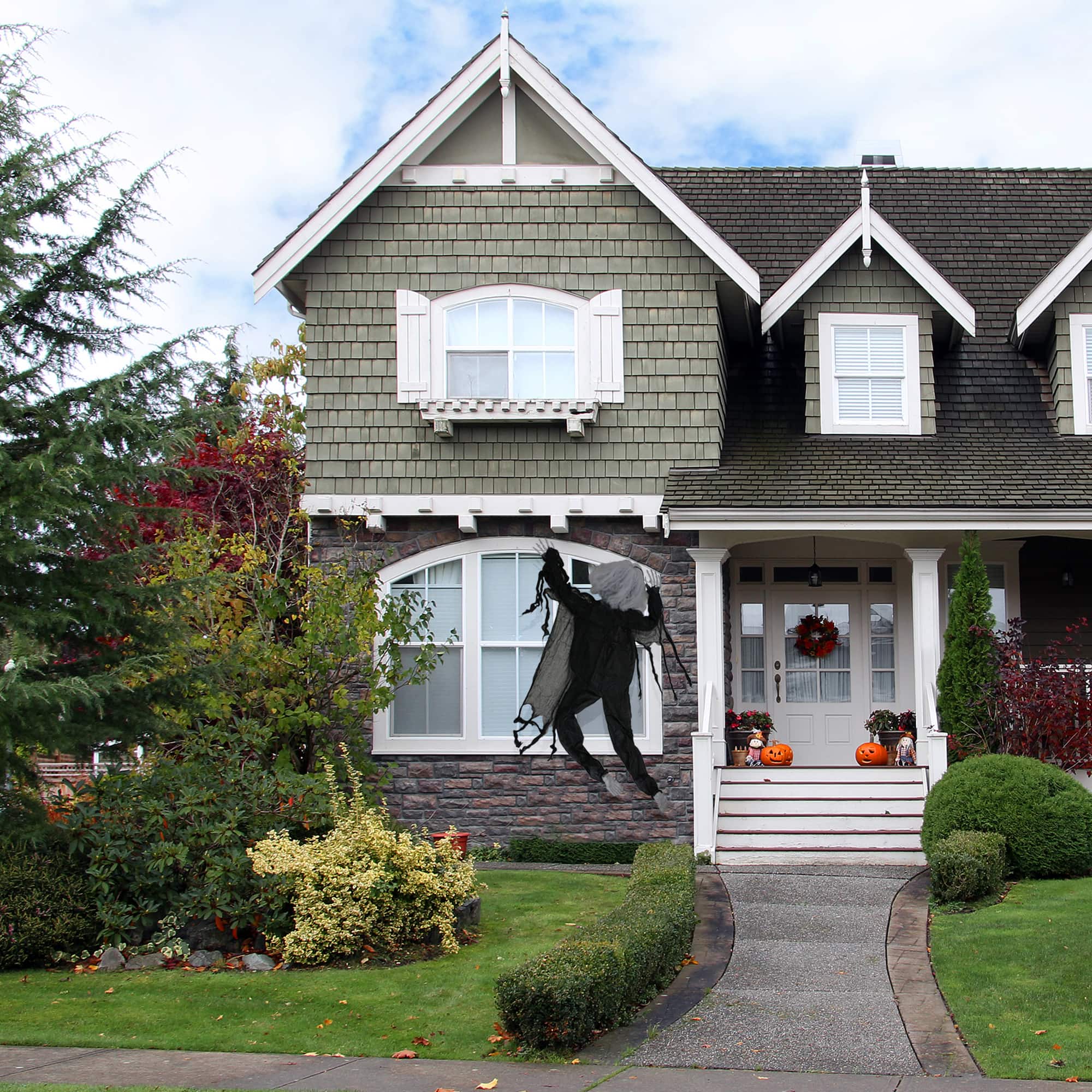 5ft. Creepy Climbing Dead Zombie Halloween Window Décor